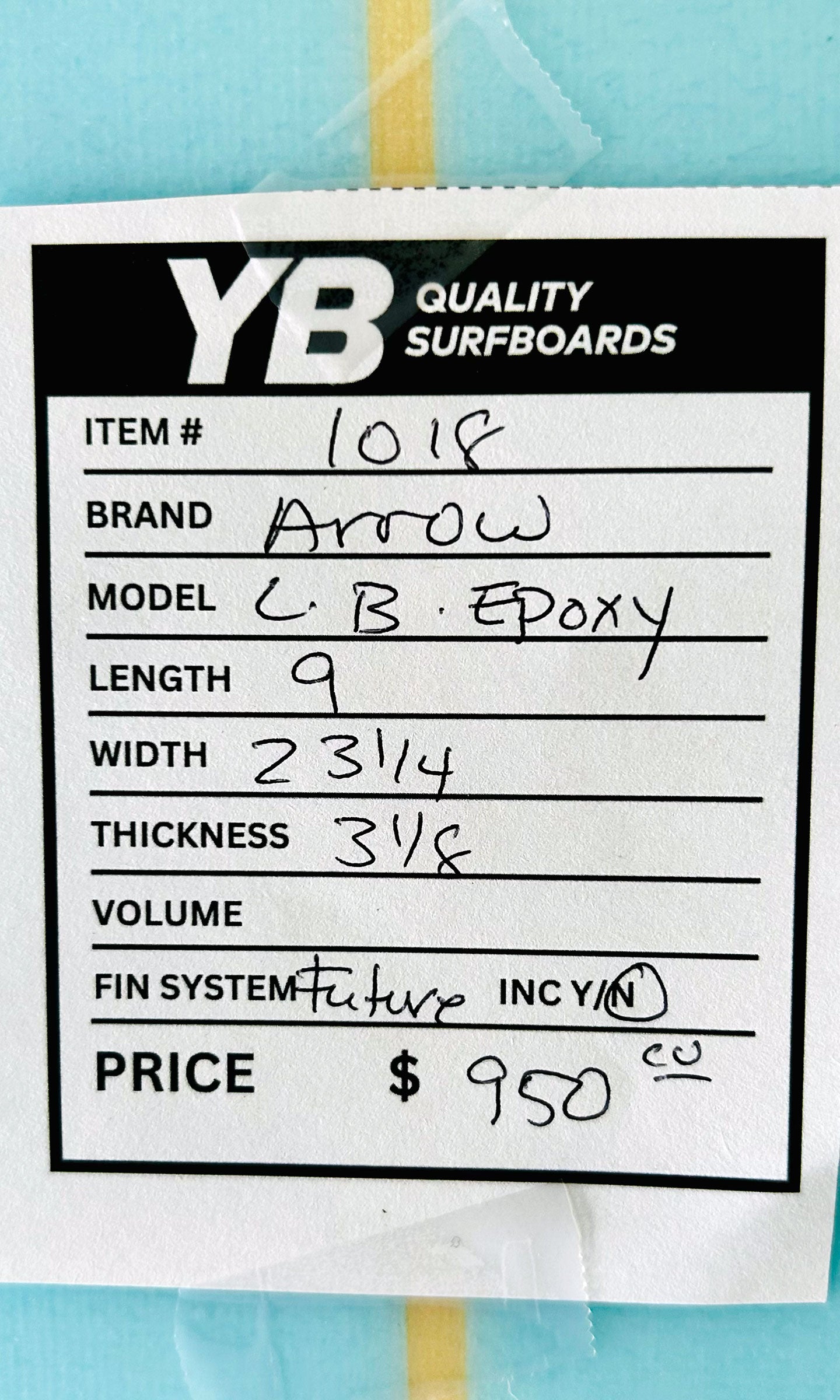 Pearson Arrow 9'0" Epoxy Used Longboard