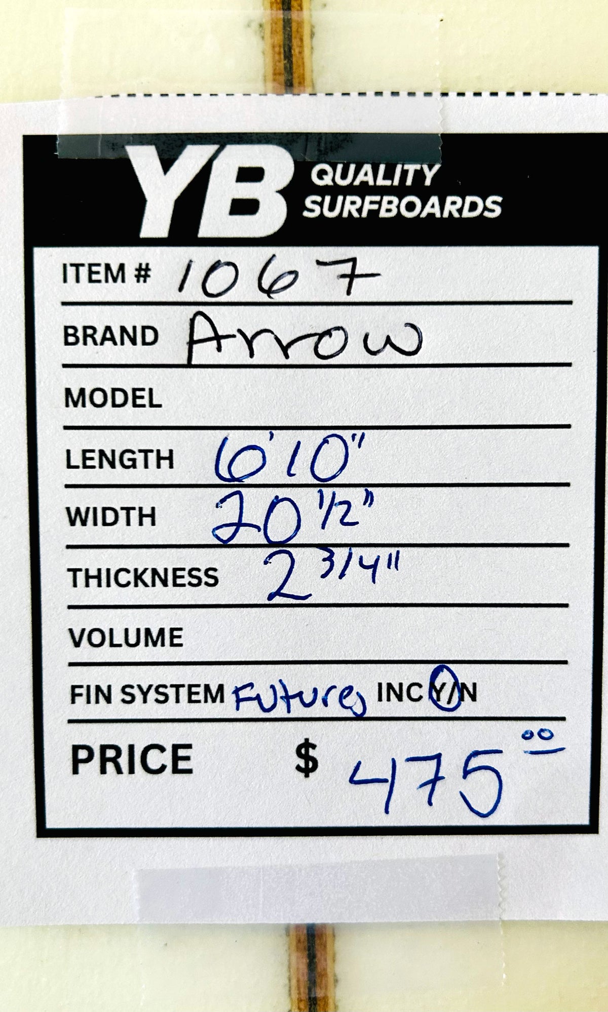 Pearson Arrow 6'10" Step Up Surfboard