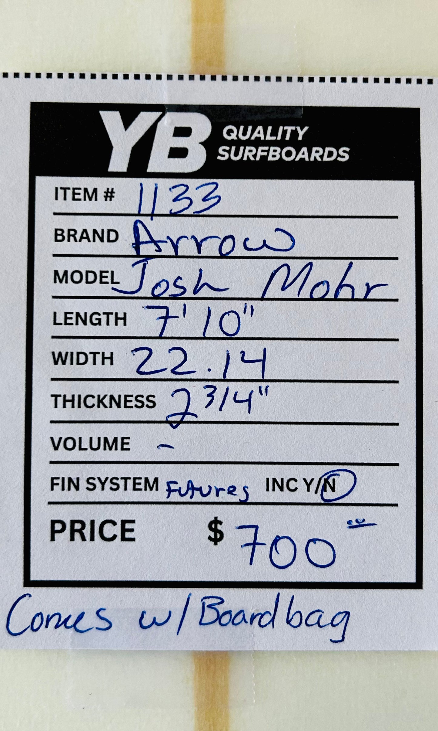 Pearson Arrow 7'10" Josh Mohr Used Longboard