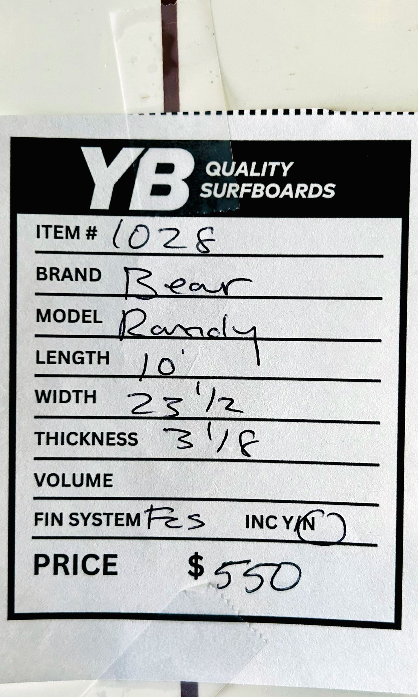Bear 10'0" Used Longboard