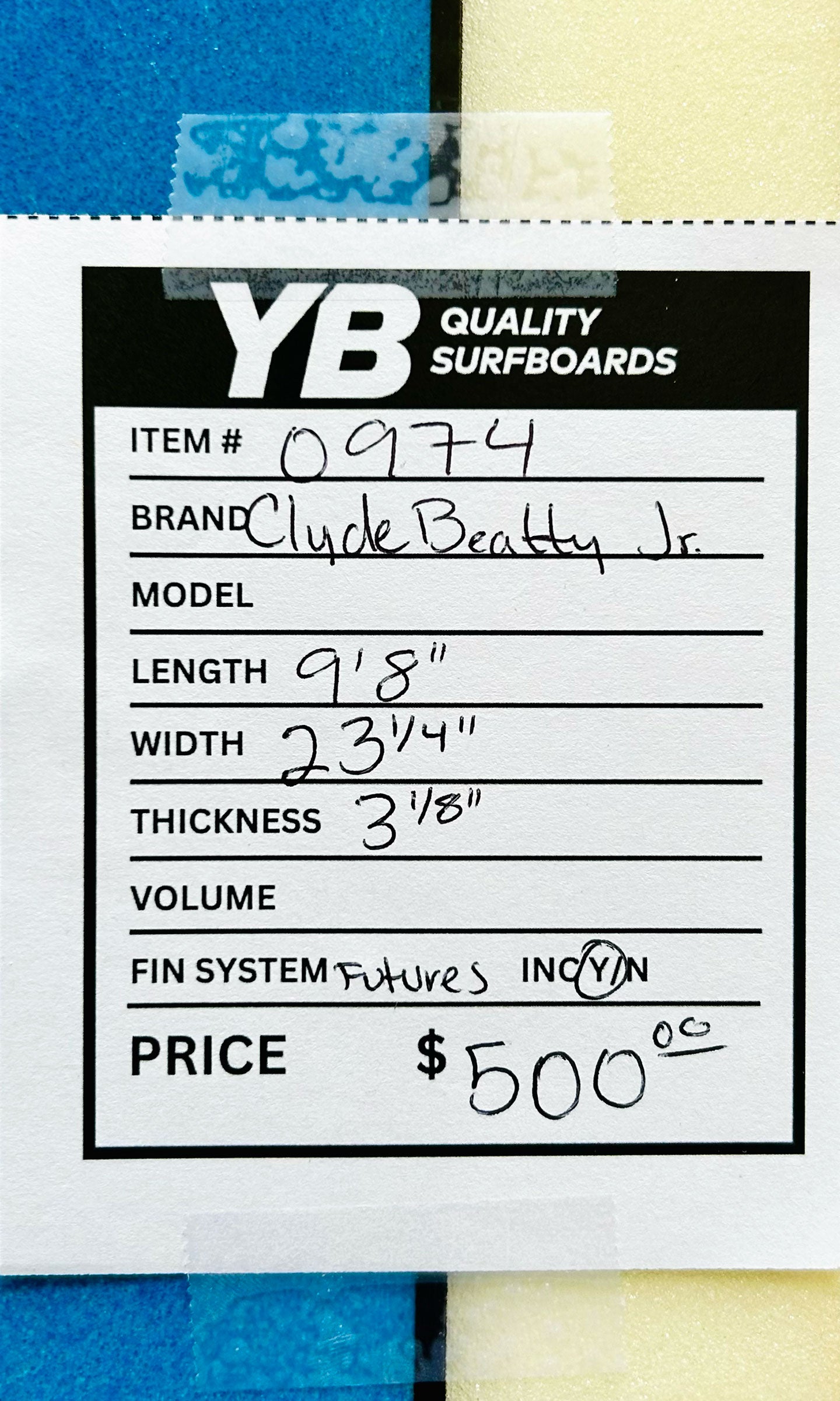 Clyde Beatty 9'8" Used Longboard