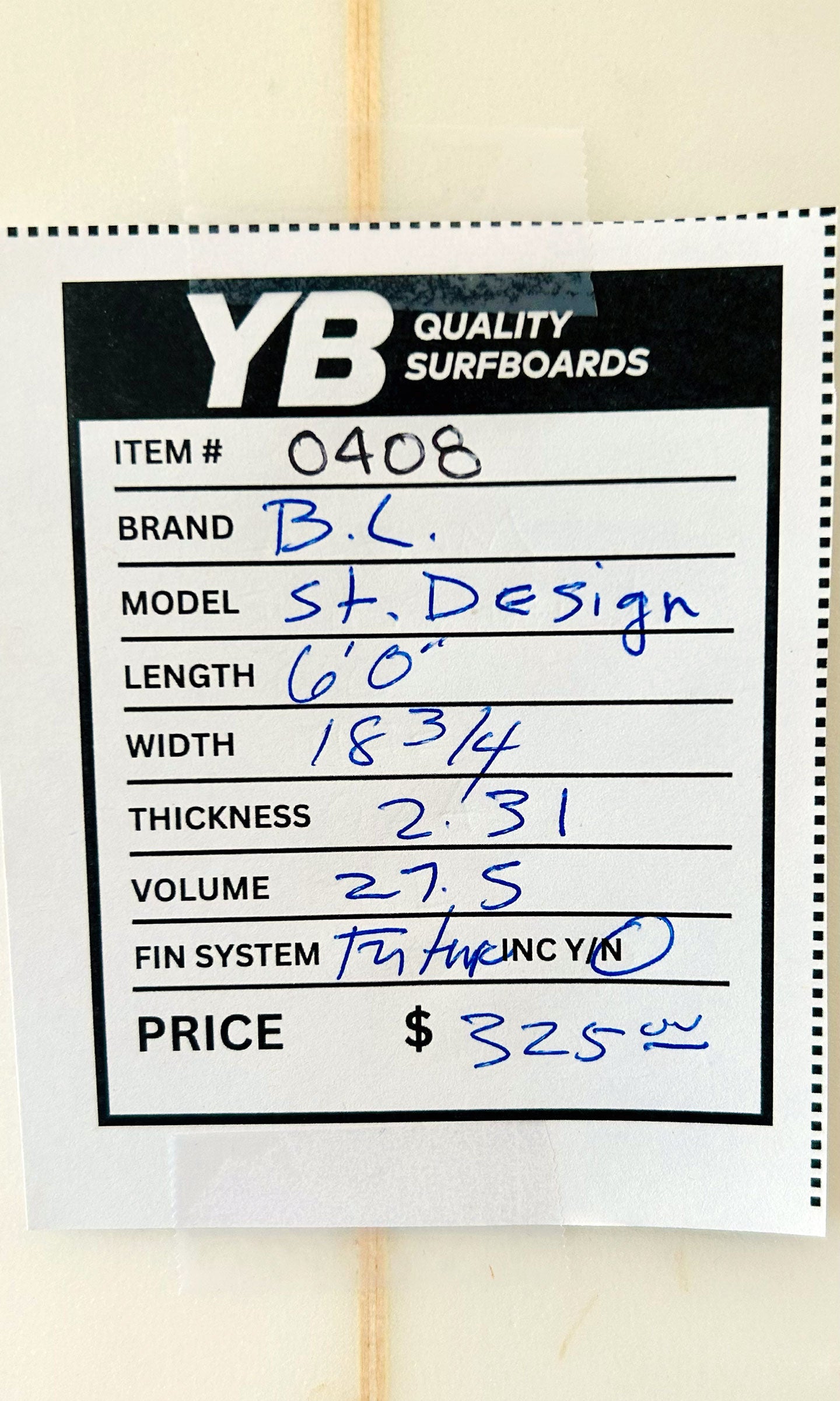 BL 6'0" 27.5L Seth Taylor Model