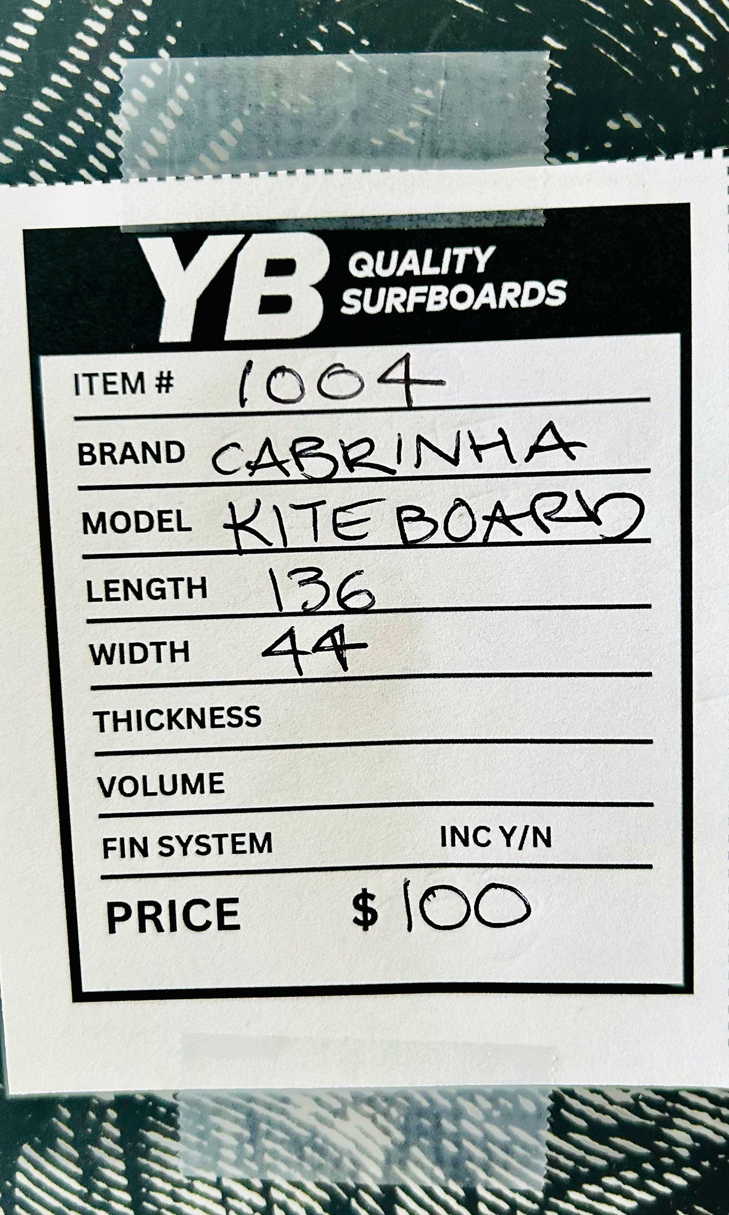 Cabrinha 136cm Spectrum Twin Tip Used Kiteboard
