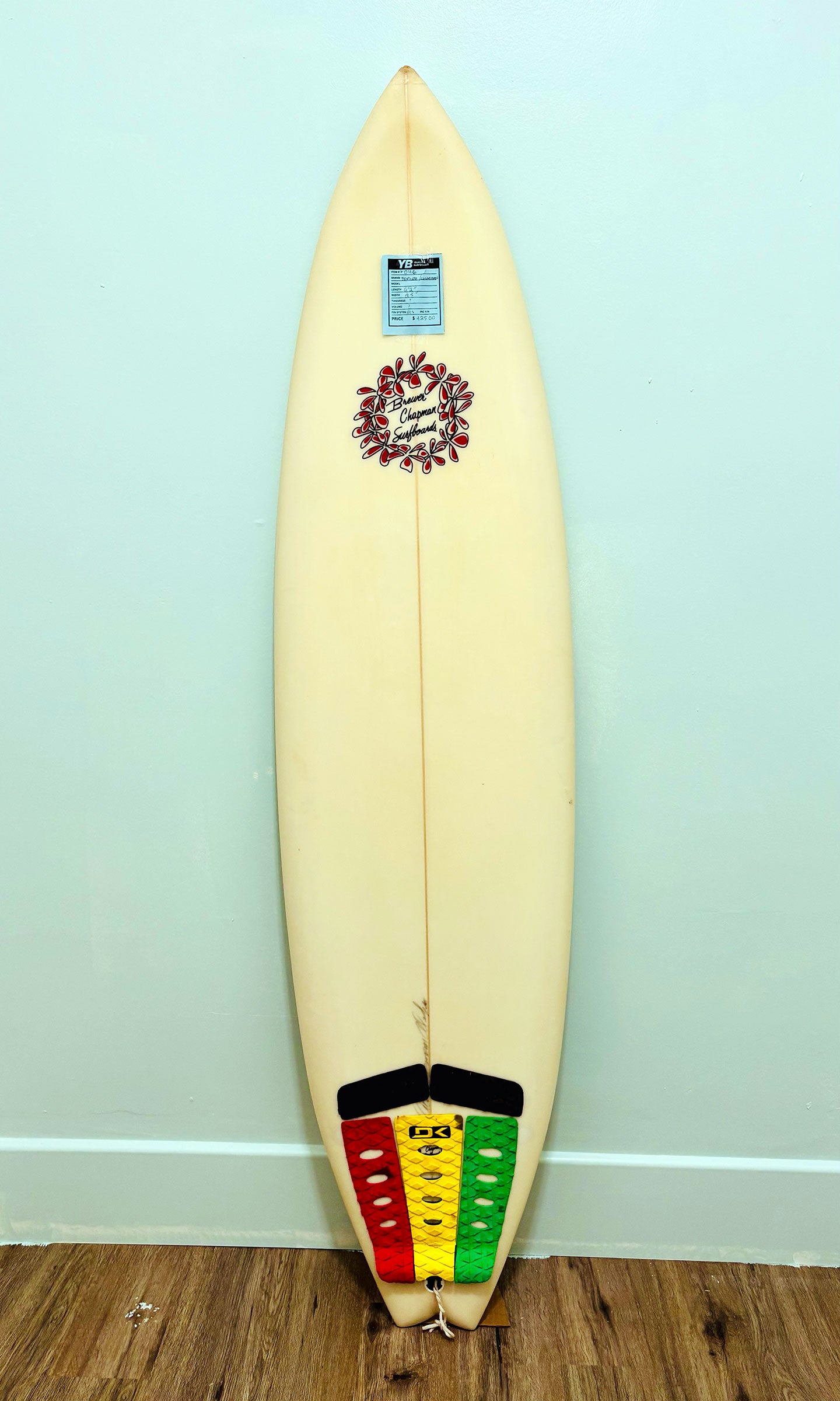 Brewer Chapman 6'2" Hand shape Classic Surfboard