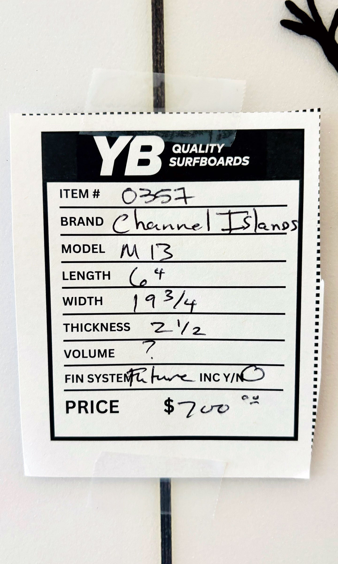 Channel Islands 6'4" 35L M13