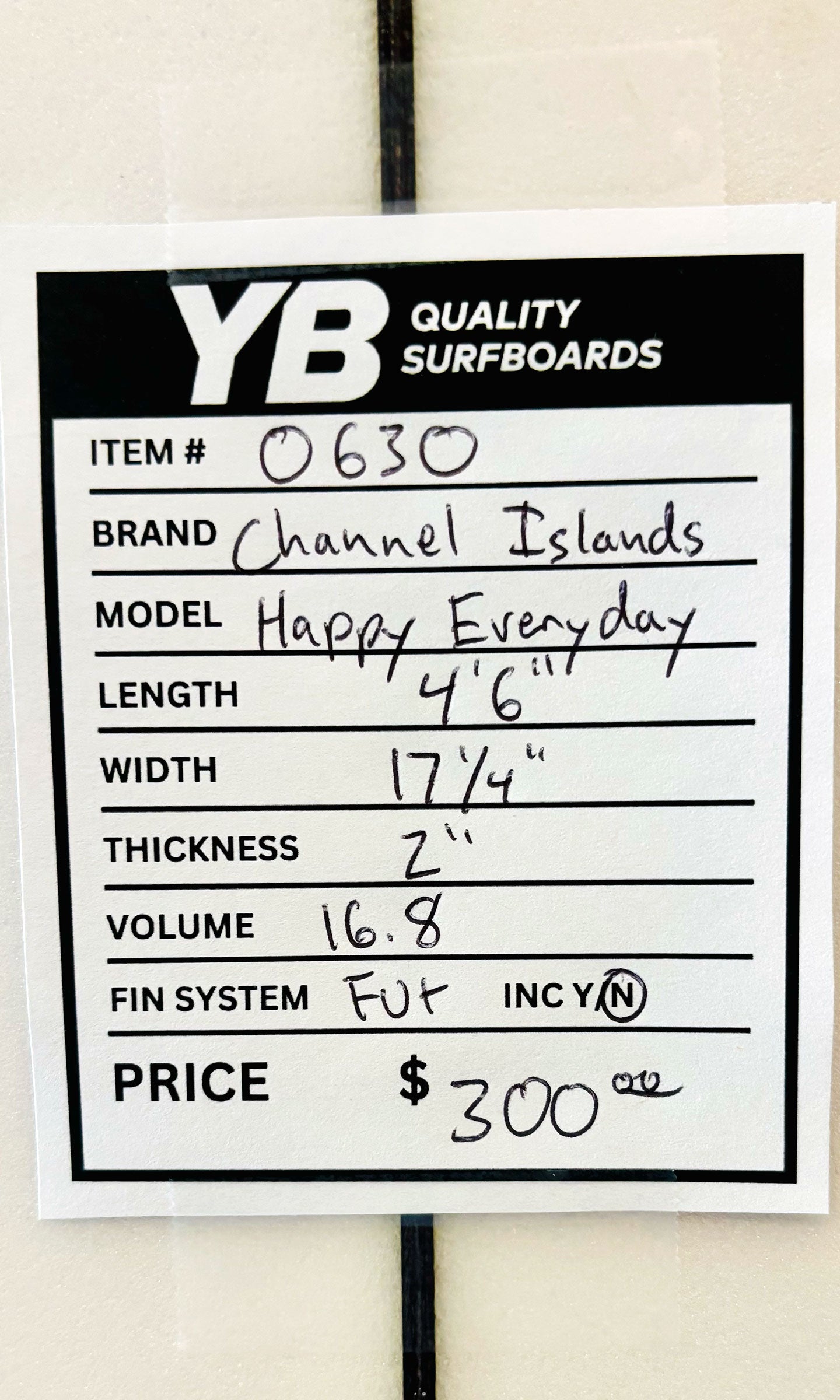 Channel Islands 4'6" 16.8L Happy Everyday Grom Surfboard