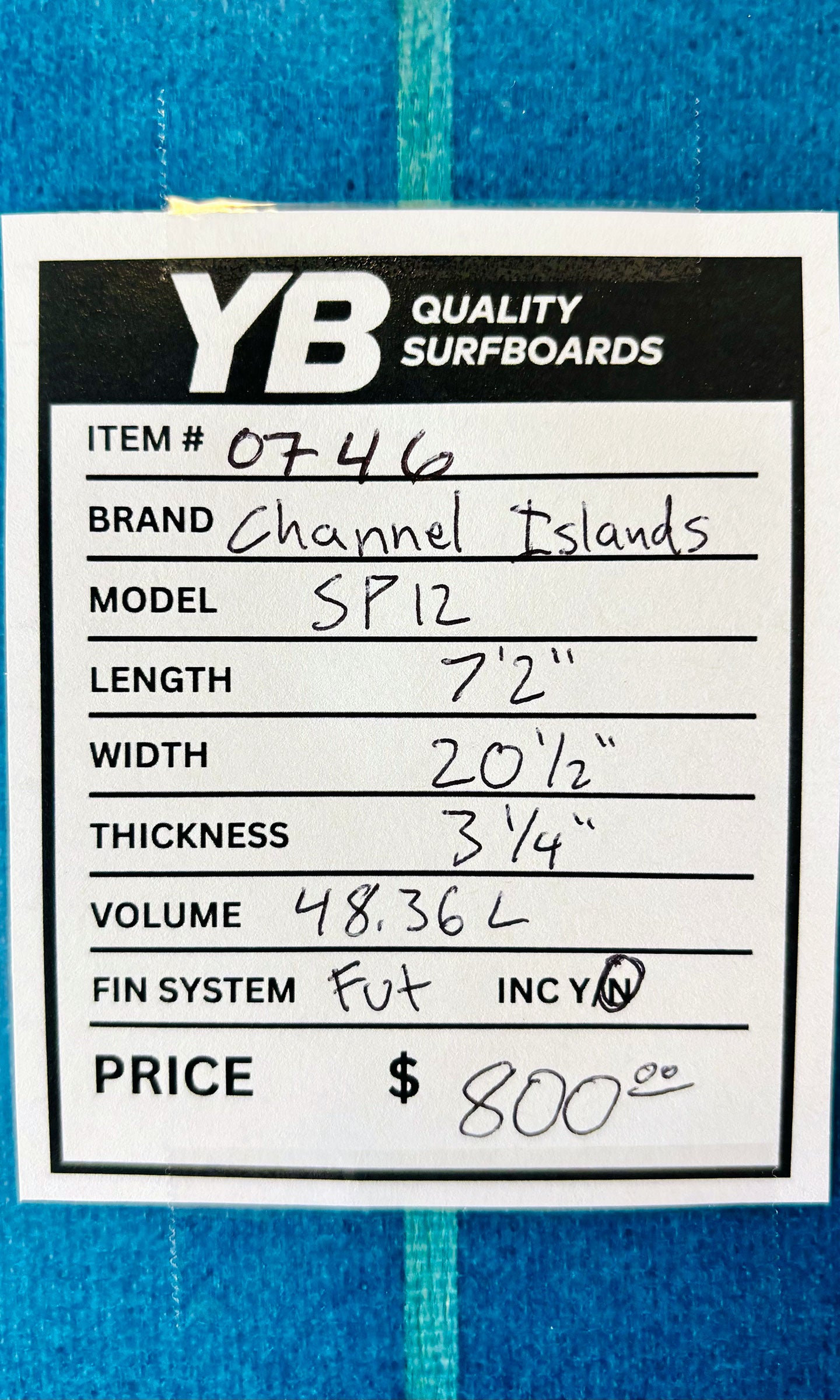 Channel Islands 7'2" 48L SP12 Used Surfboard