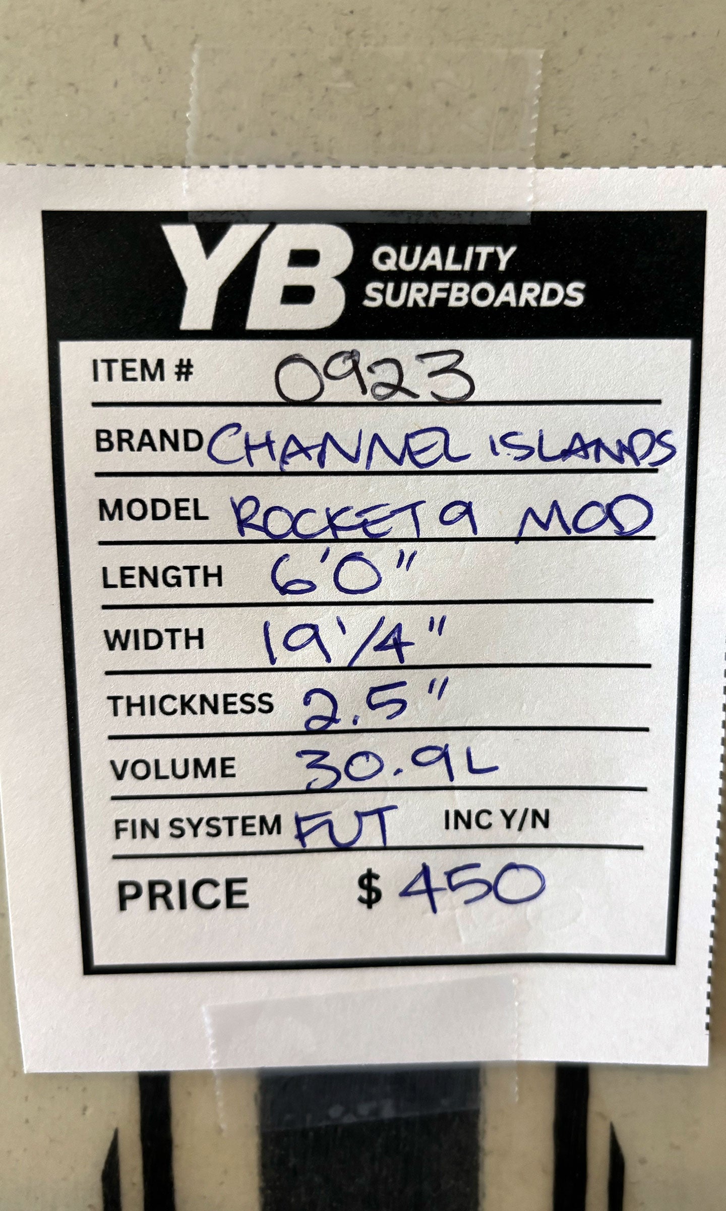 Channel Islands 6'0" 30.9L Rocket 9 Mod Surfboard