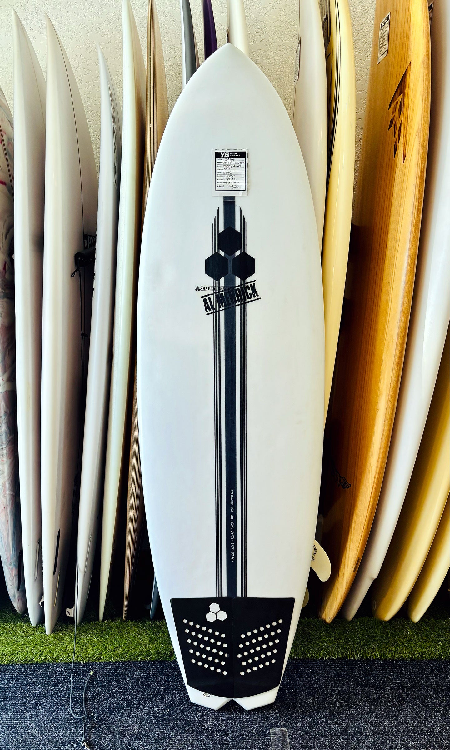 Channel Islands 5'11" 37.9L Bobby Quad Surfboard