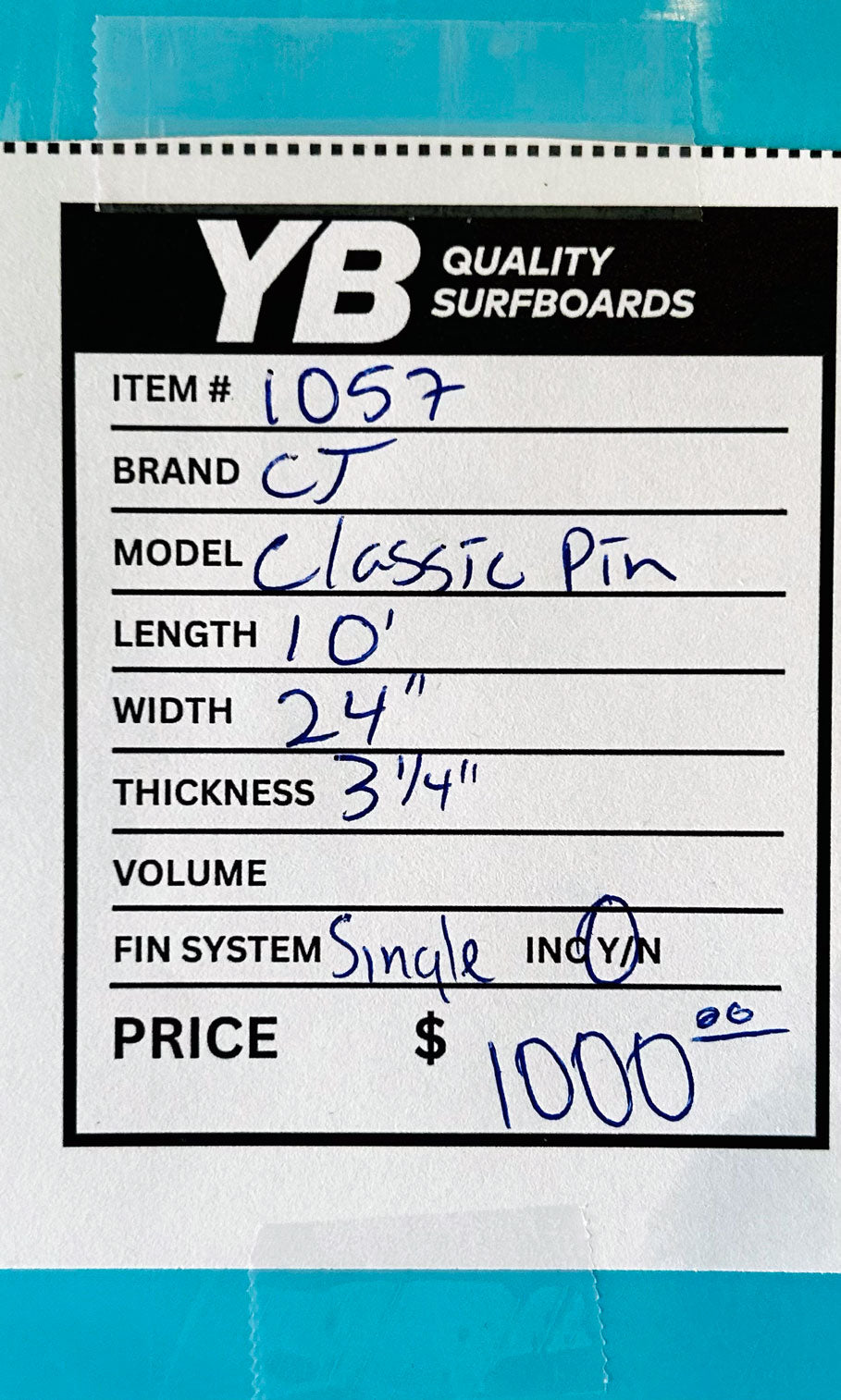 CJ Nelson 10'0" Classic Pin Used Longboard