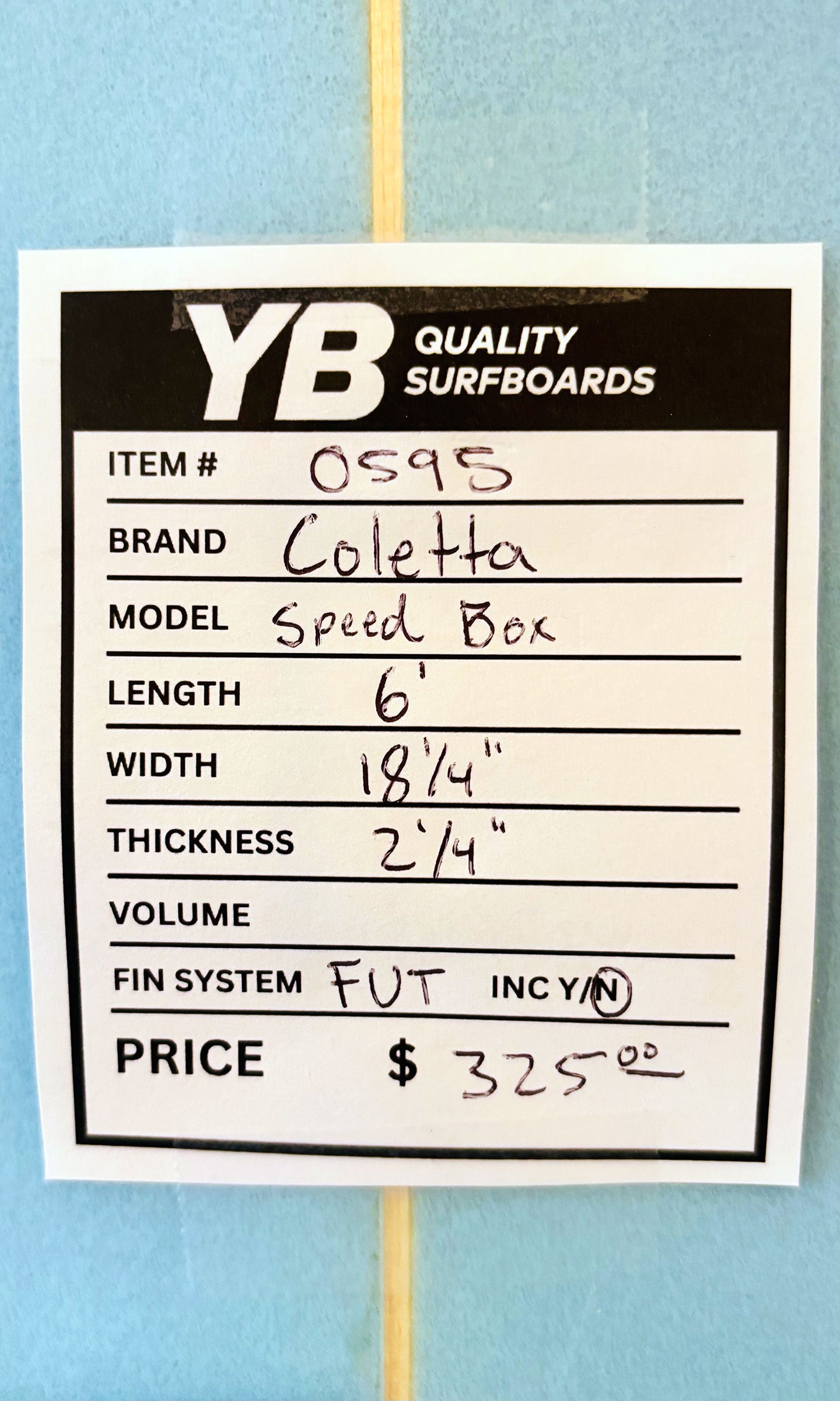 Steve Coletta 6'0" 26L Speed Box Surfboard