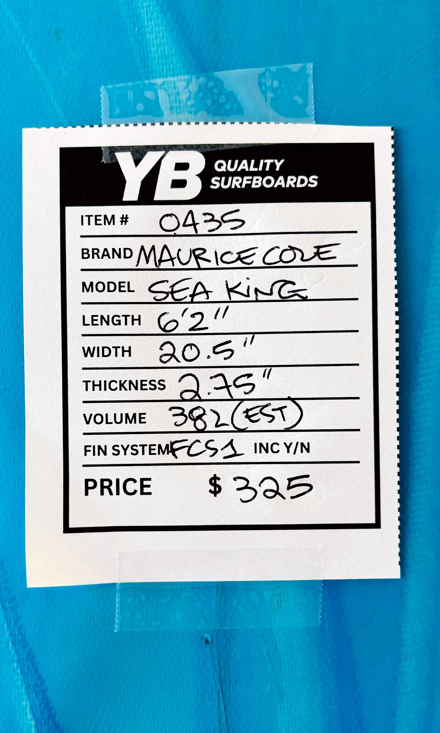 Maurice Cole 6'2" 38L Sea King Surfboard