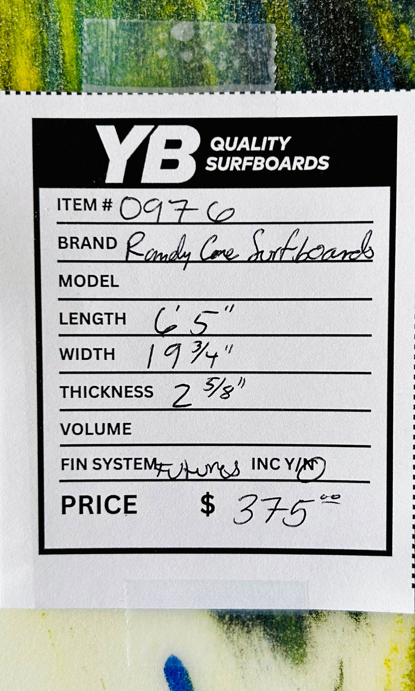 Randy Cone 6'5" 34L Step Up Used Surfboard