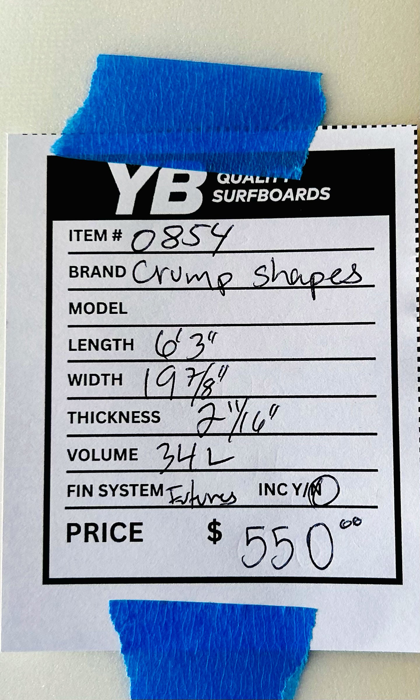 Scott Crump 6'3" 34L Used Surfboard