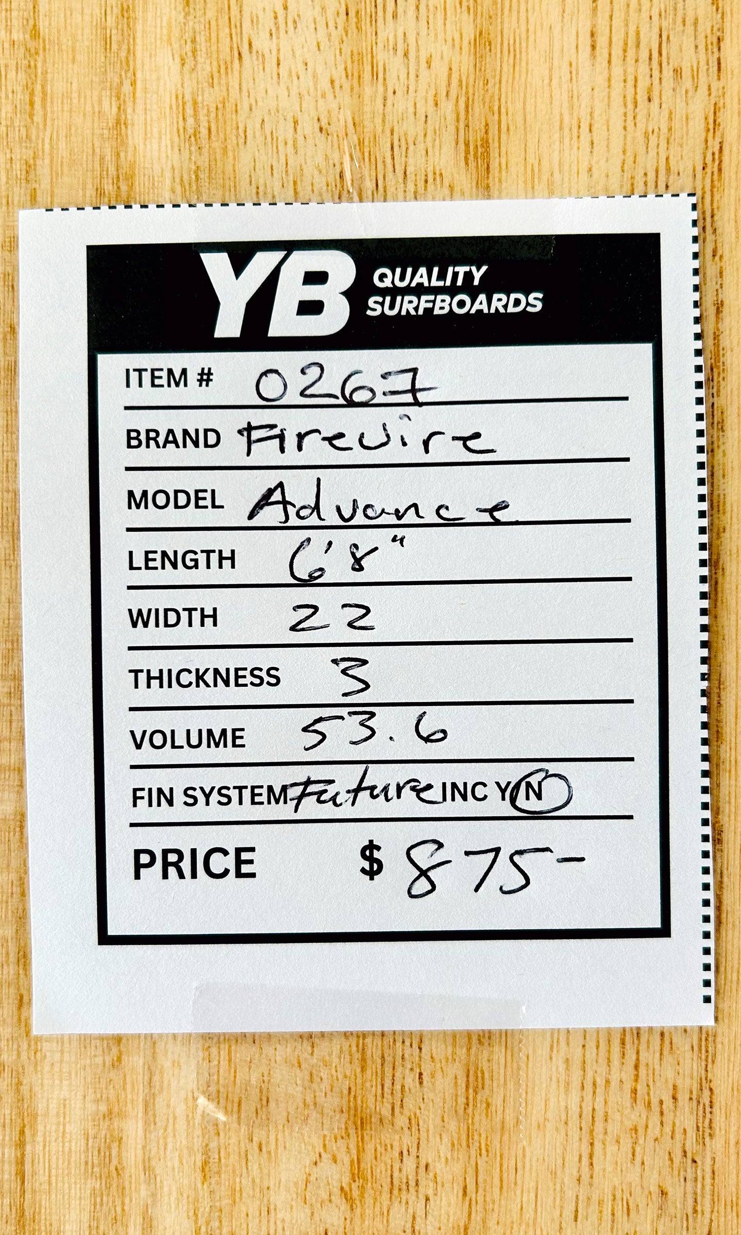 Firewire 6'8" 53.6L Advance