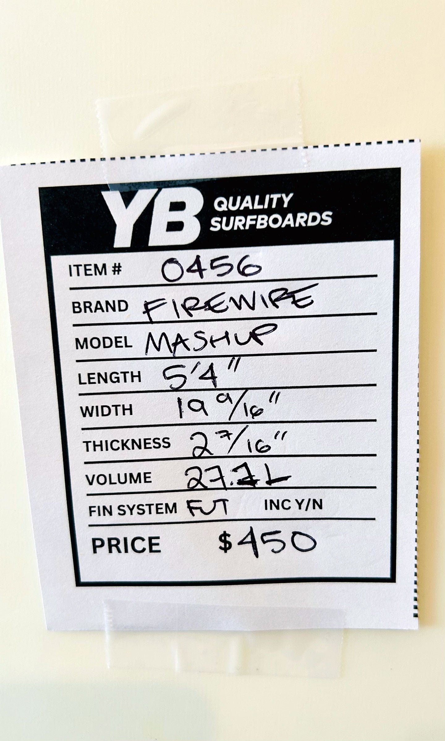 Firewire 5'4" 27.1L Mashup Surfboard