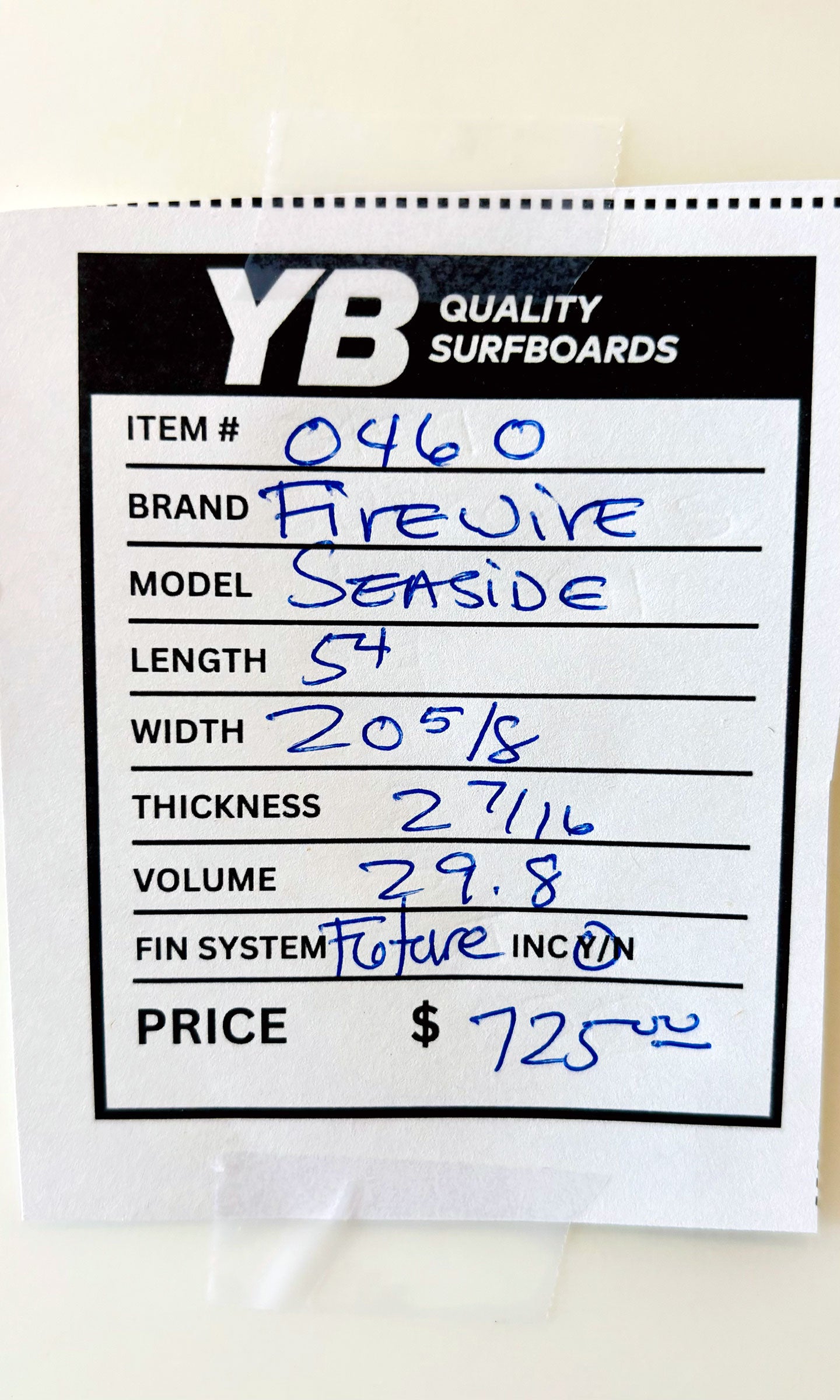 Firewire 5'4" 29.8L Seaside Surfboard