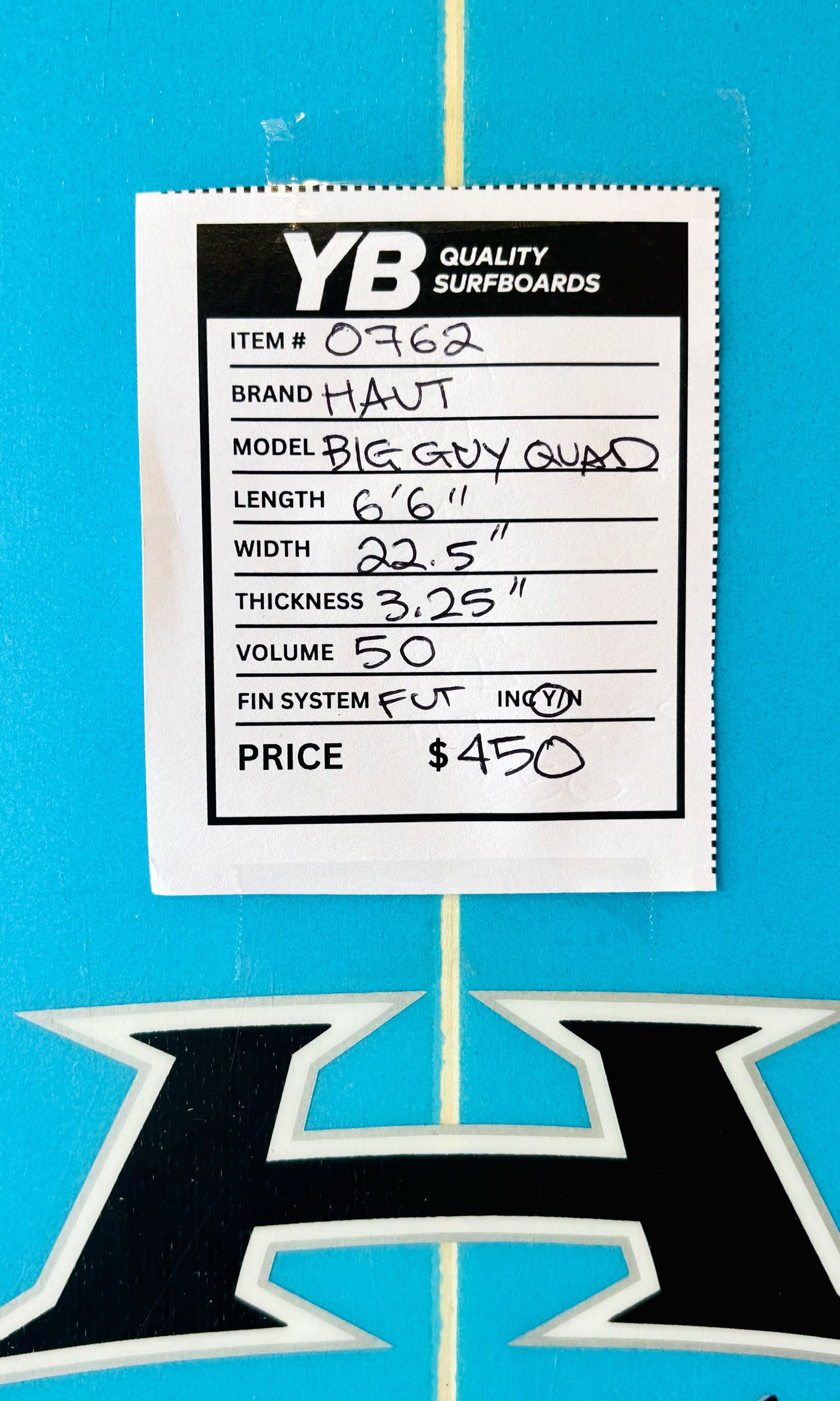 Haut 6'6" 50L Big Guy Fish Used Surfboard