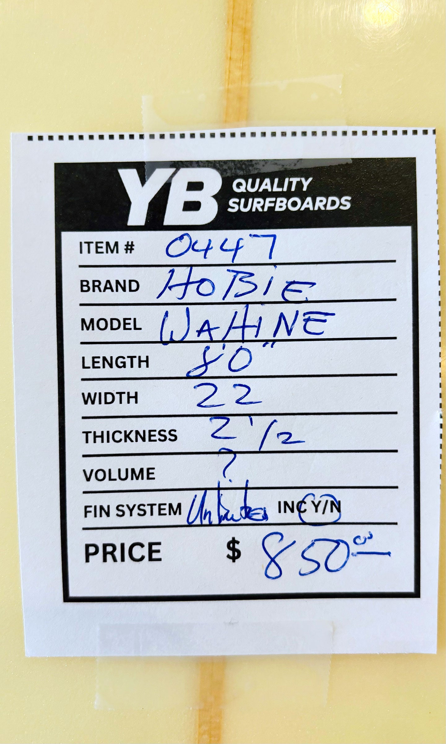 Hobie 8'0" 55L Wahine Longboard