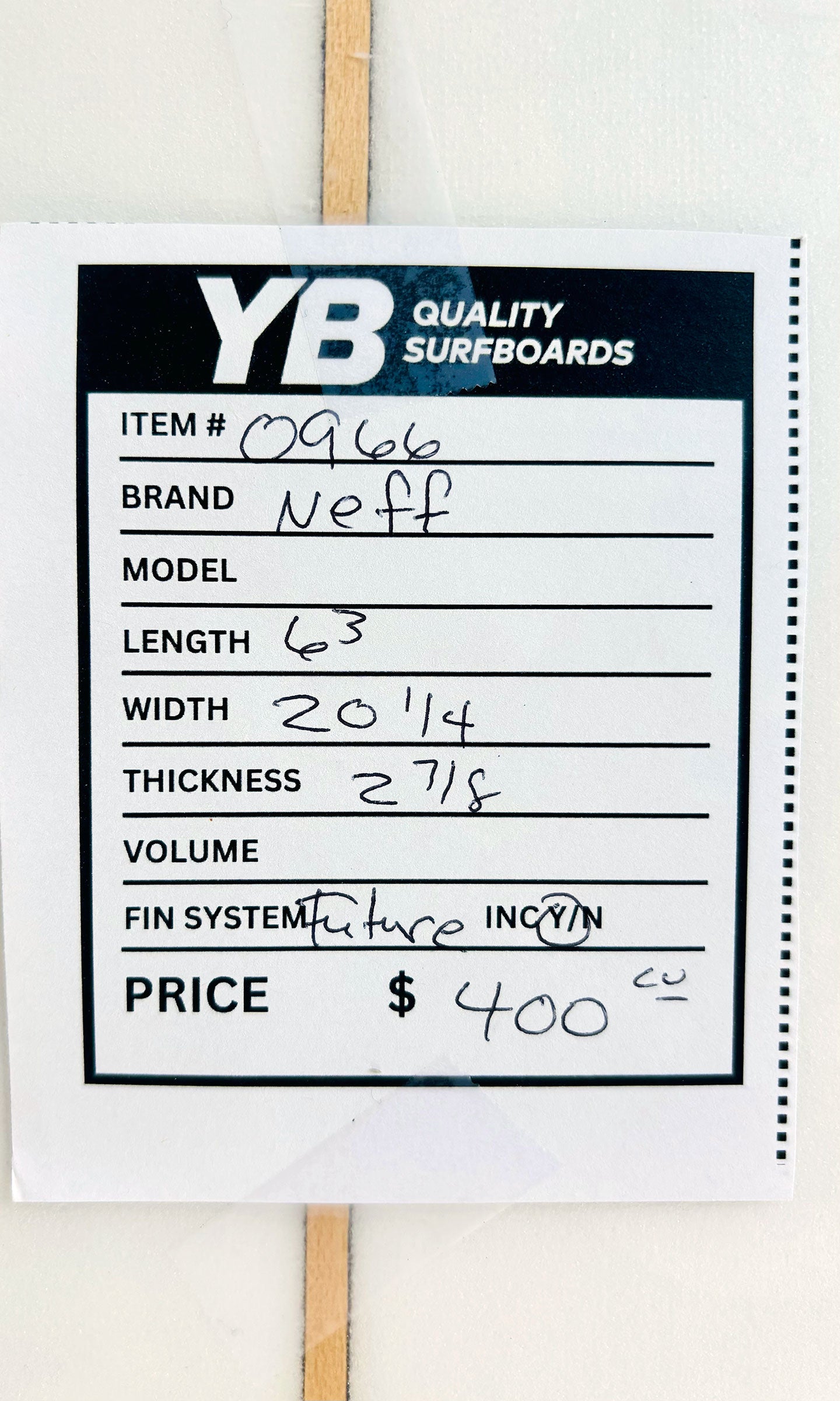 Homegrown 6'3" ML Model Used Surfboard