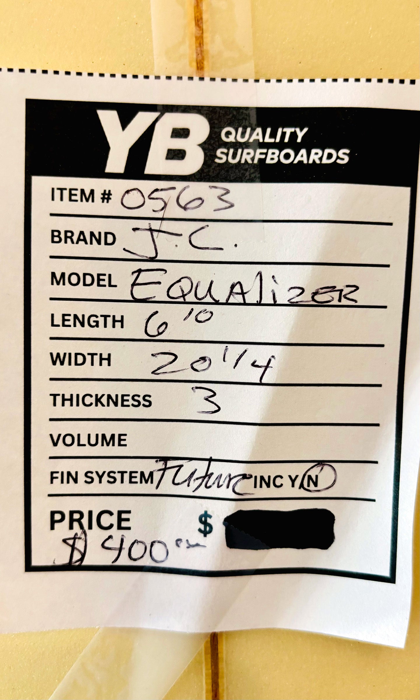 John Carper 6'10" 48L Equalizer Surfboard