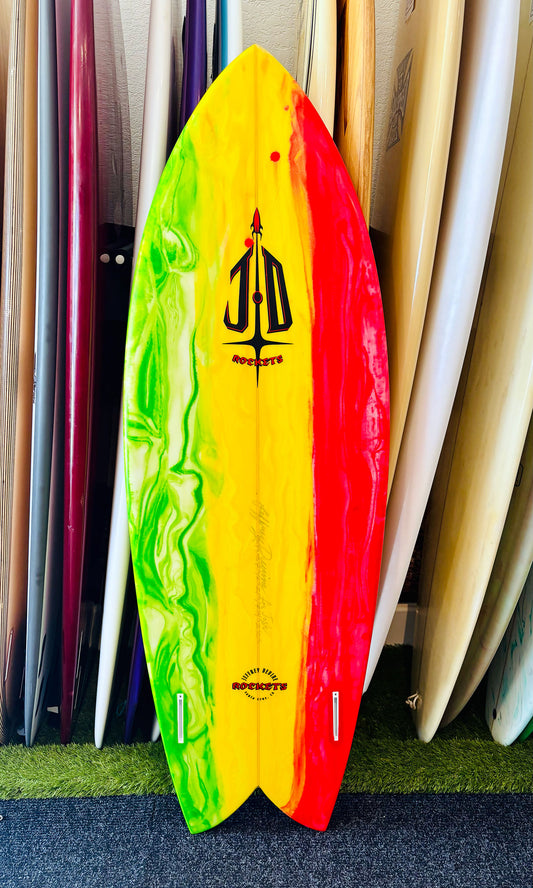 JD Rockets 5'7" 35L Twin Fin Fish Surfboard