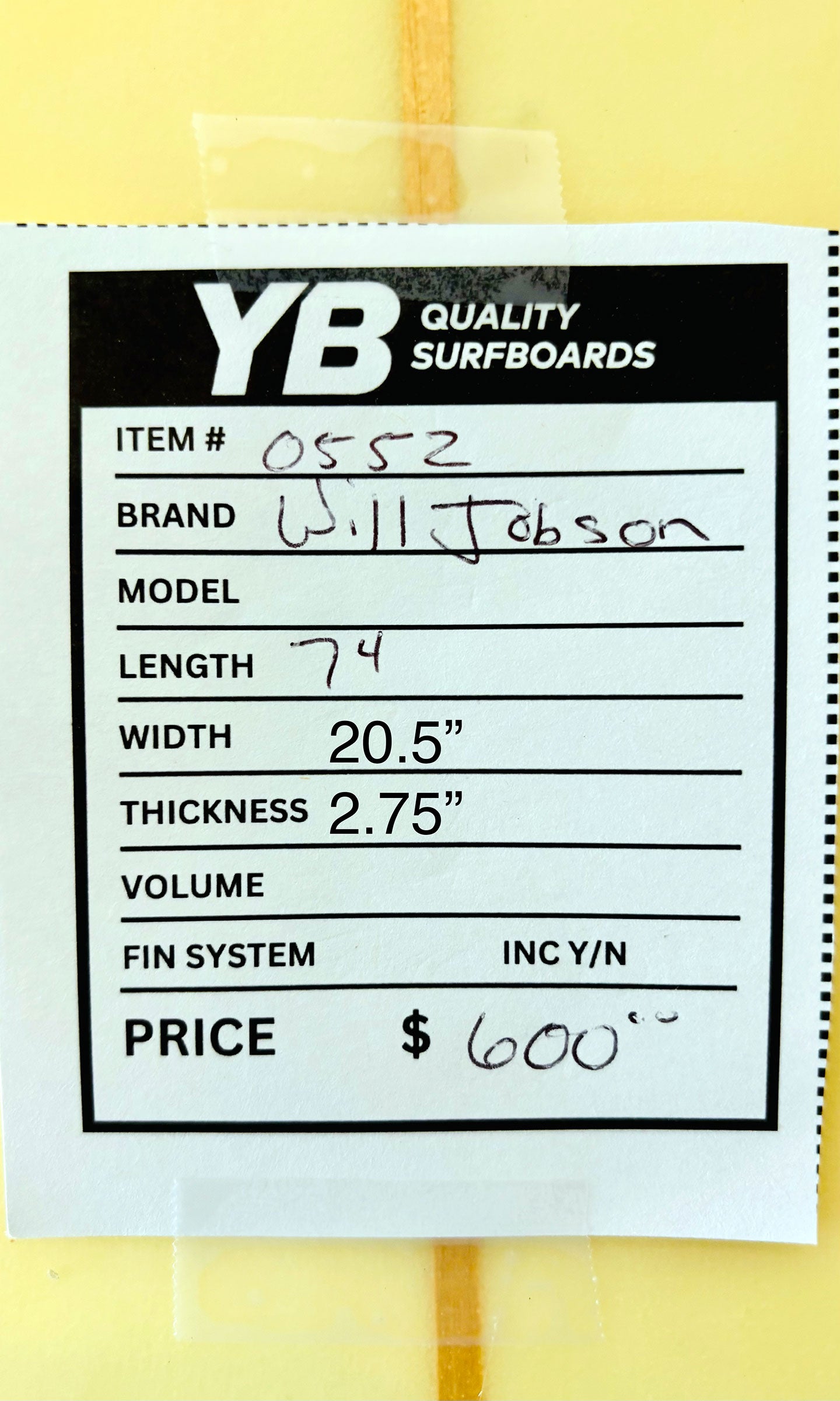 Wil Jobson 7'2" Twinzer Surfboard