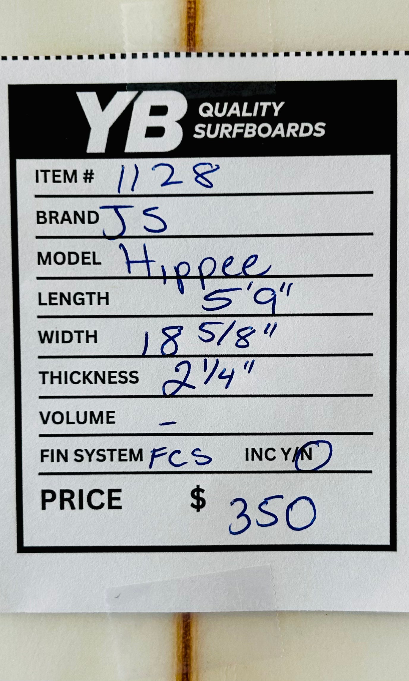 JS 5'9" Hippee Used Surfboard