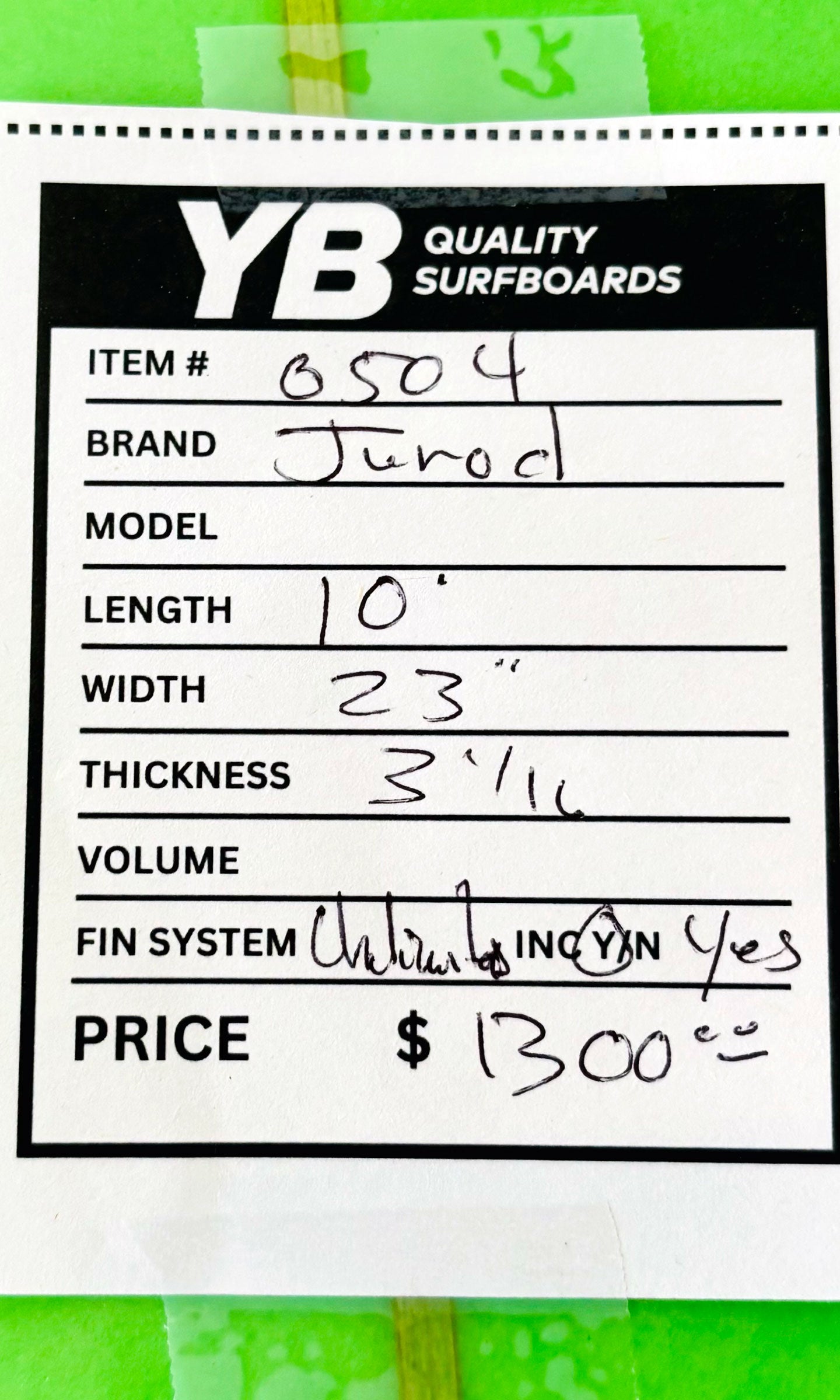 Michel Junod 10'0" Longboard