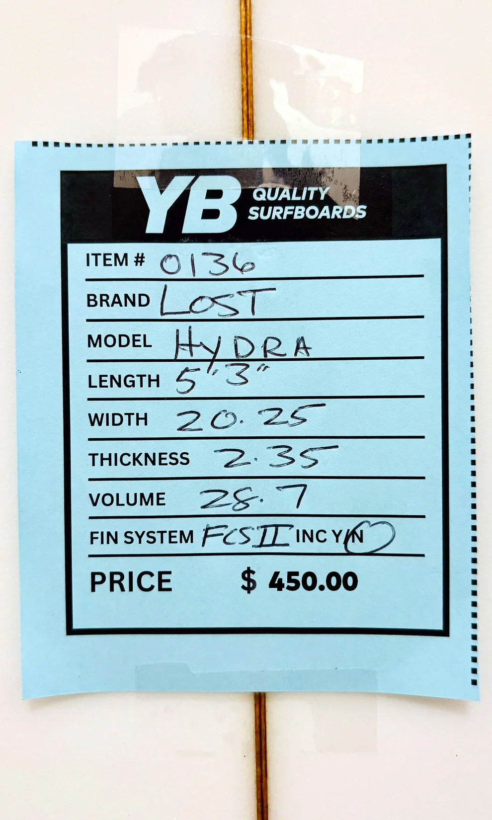 Lost 5'3" 28.7L Hydra