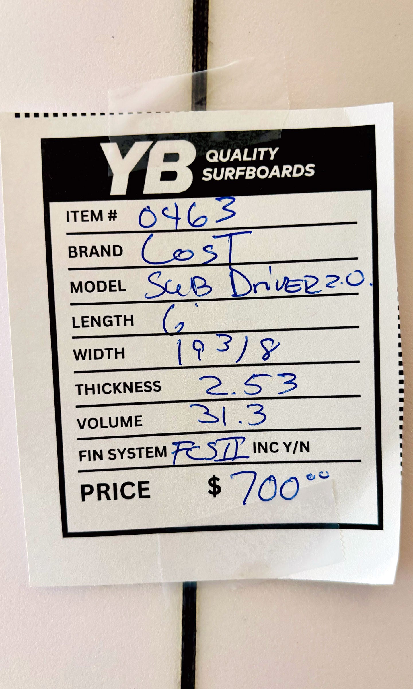 Lost 6'0" 31.3L Sub Driver 2.0 Surfboard.