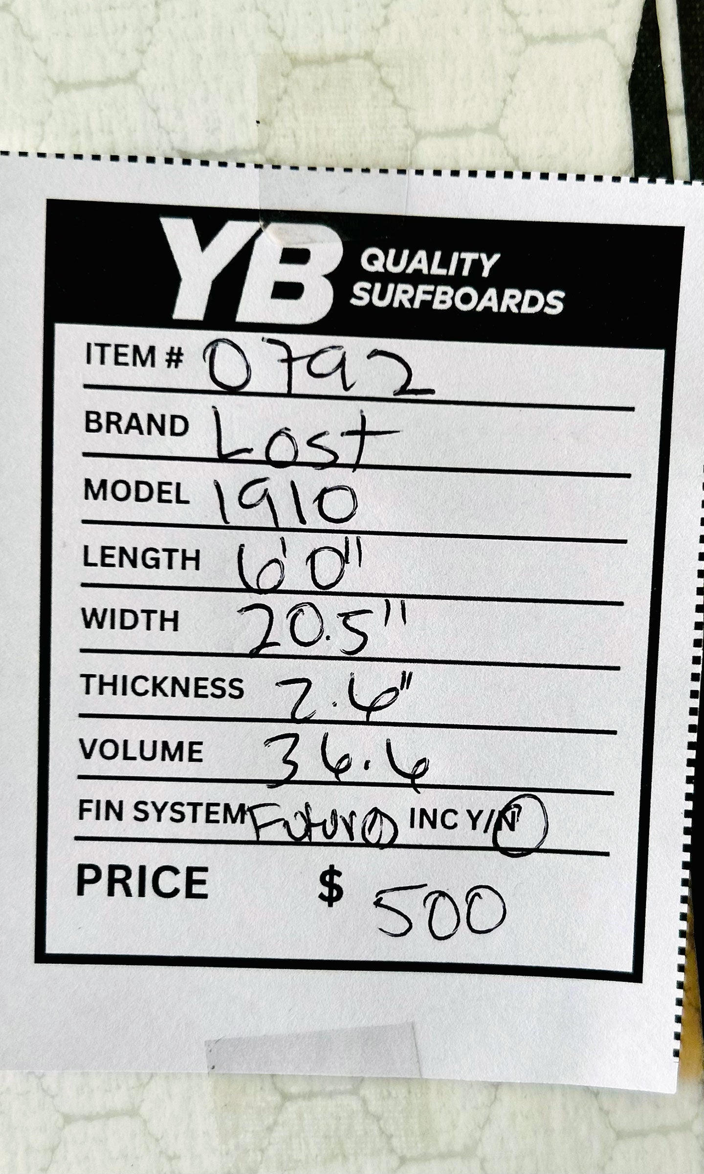 Libtech Lost 6'0" 36.6L Rad Ripper Used Surfboard