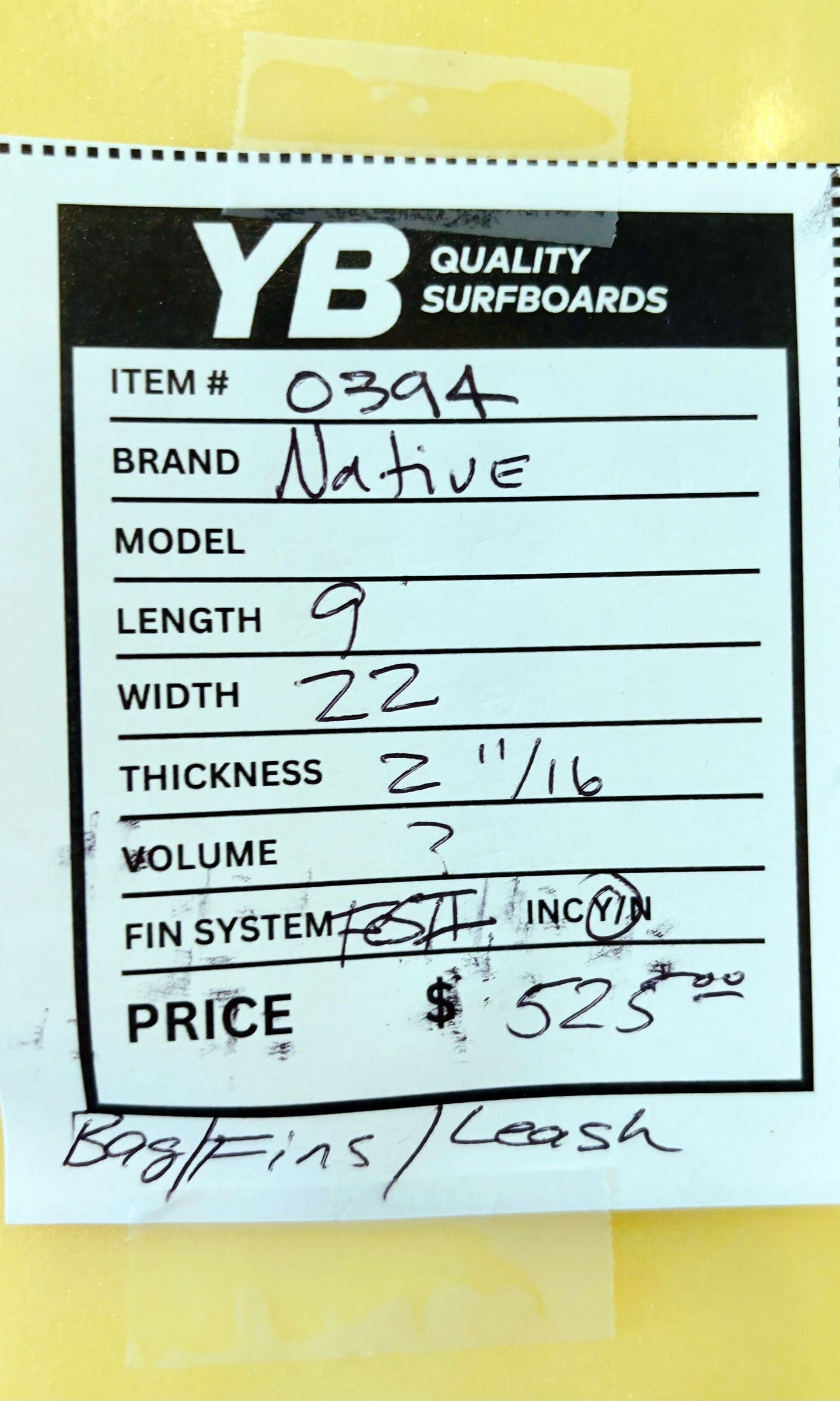 Native 9'0" 66L Longboard