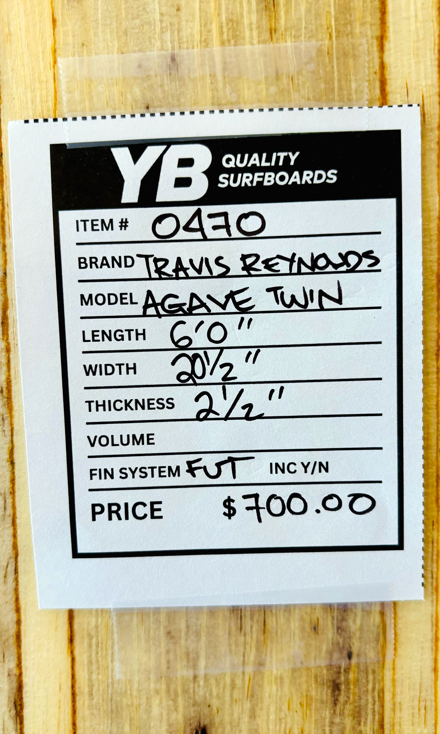 Travis Reynolds 6'0" Agave Twin Surfboard