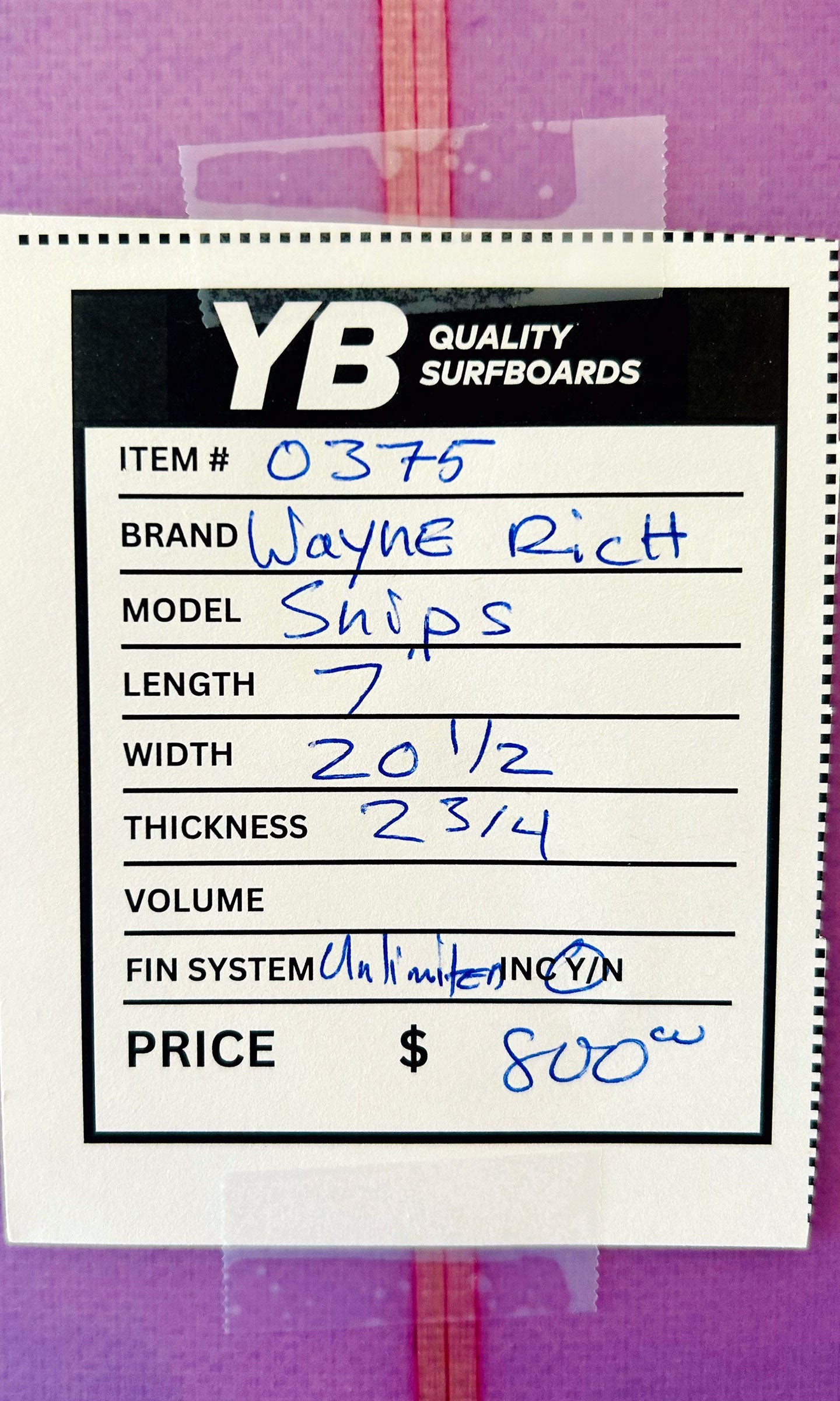 Wayne Rich 7'0" 40L Single Fin