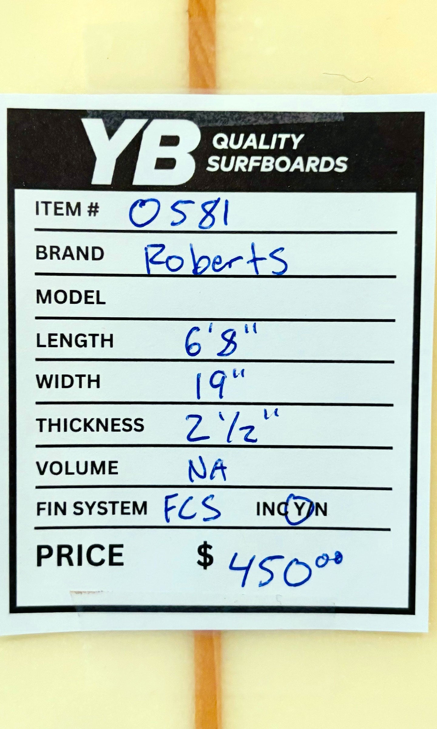 Roberts 6'8" 36L Step Up Surfboard