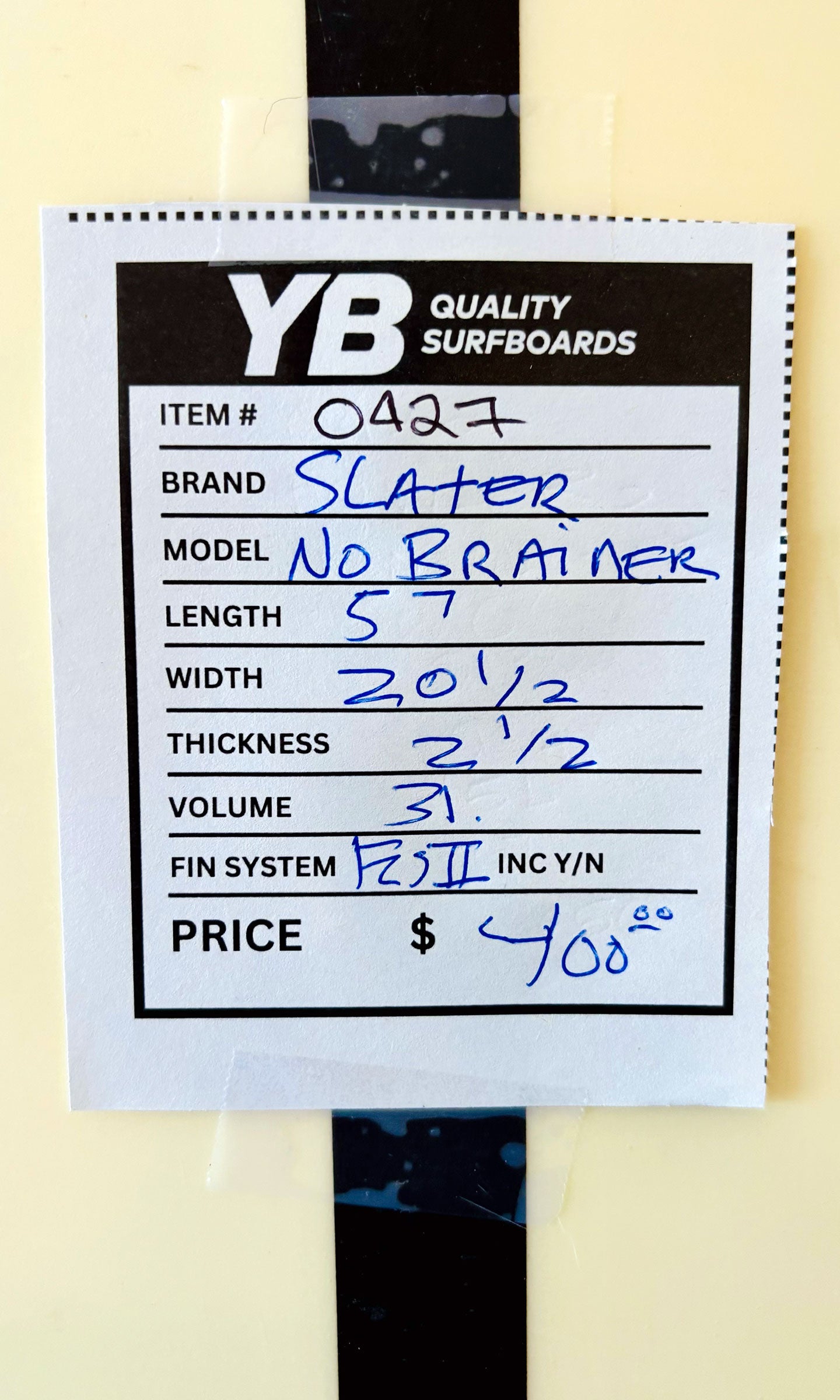 Slater Designs 5'7" 31L No Brainer Surfboard