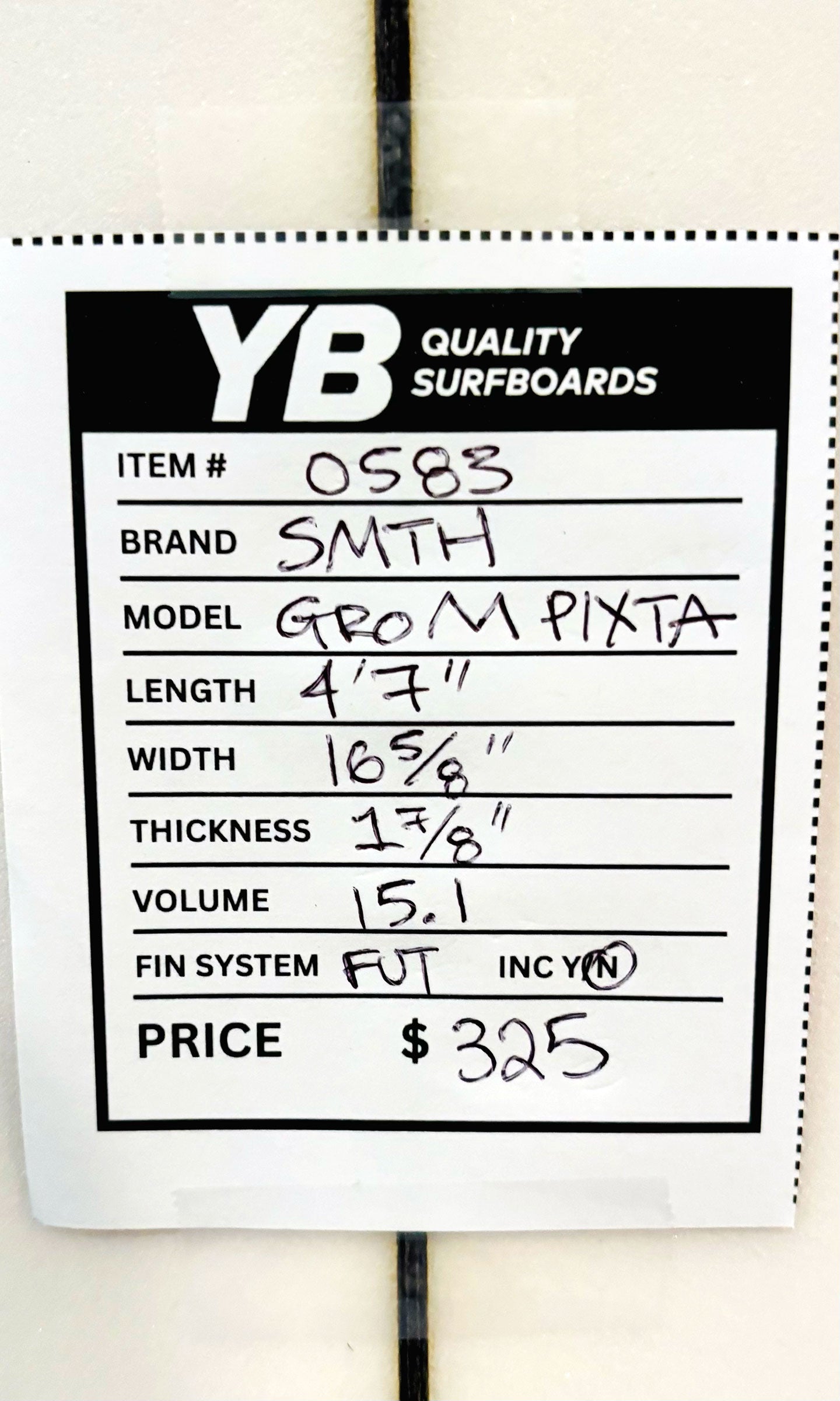 SMTH 4'7" 15.1L Pixta Grom Surfboard