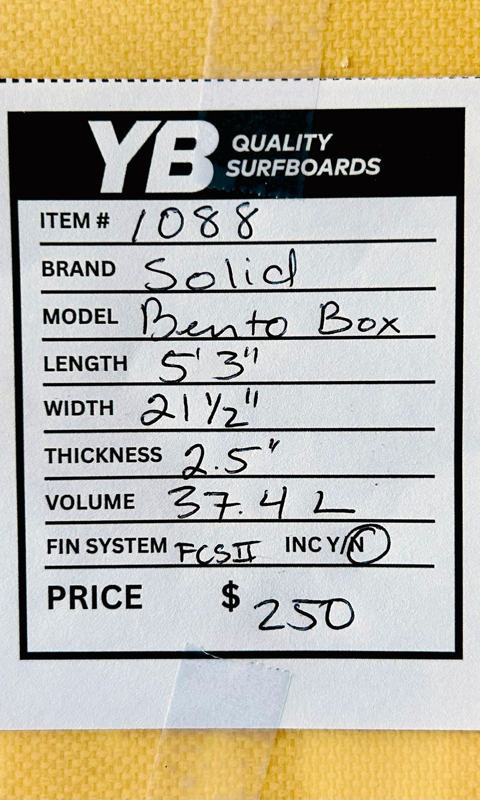 Solid 5'3" Bento Box Used Surfboard