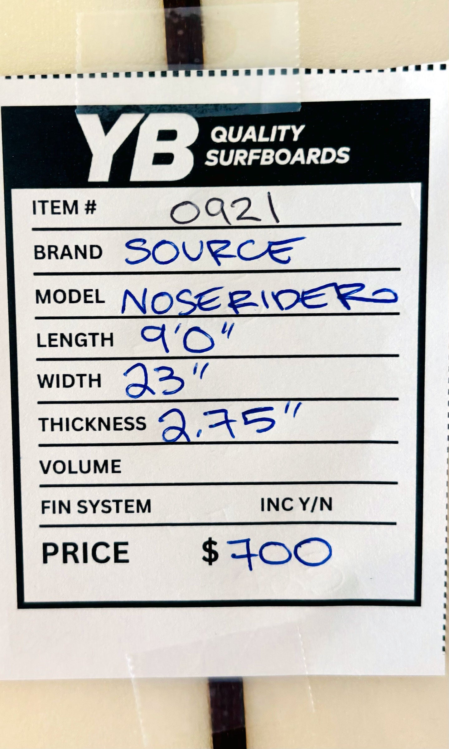 Source 9'0" Noserider Used Longboard