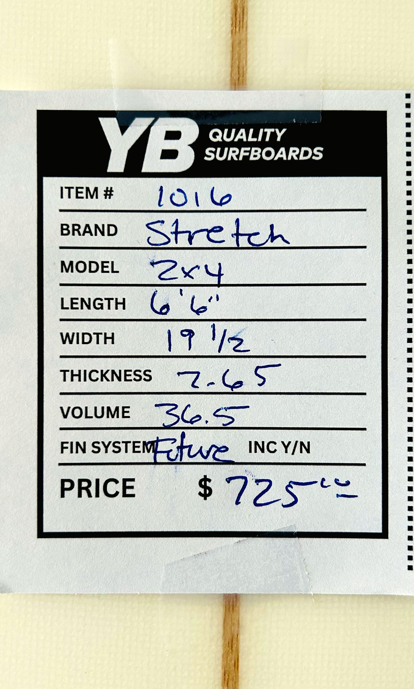 Stretch 6'6" 36.5L 2x4 Used Surfboard