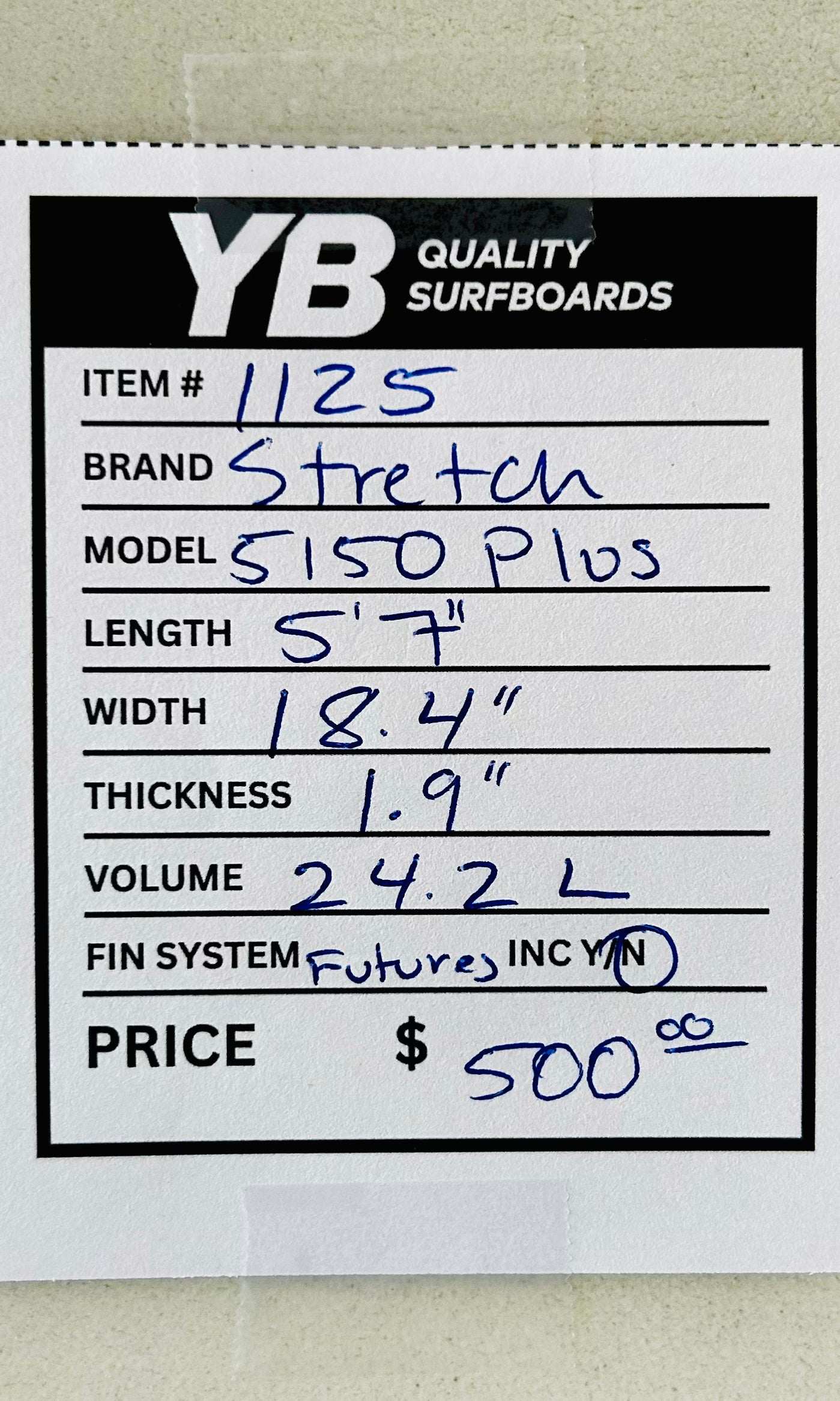 Stretch 5'7" 24.2L 5150 Plus Used Surfboard