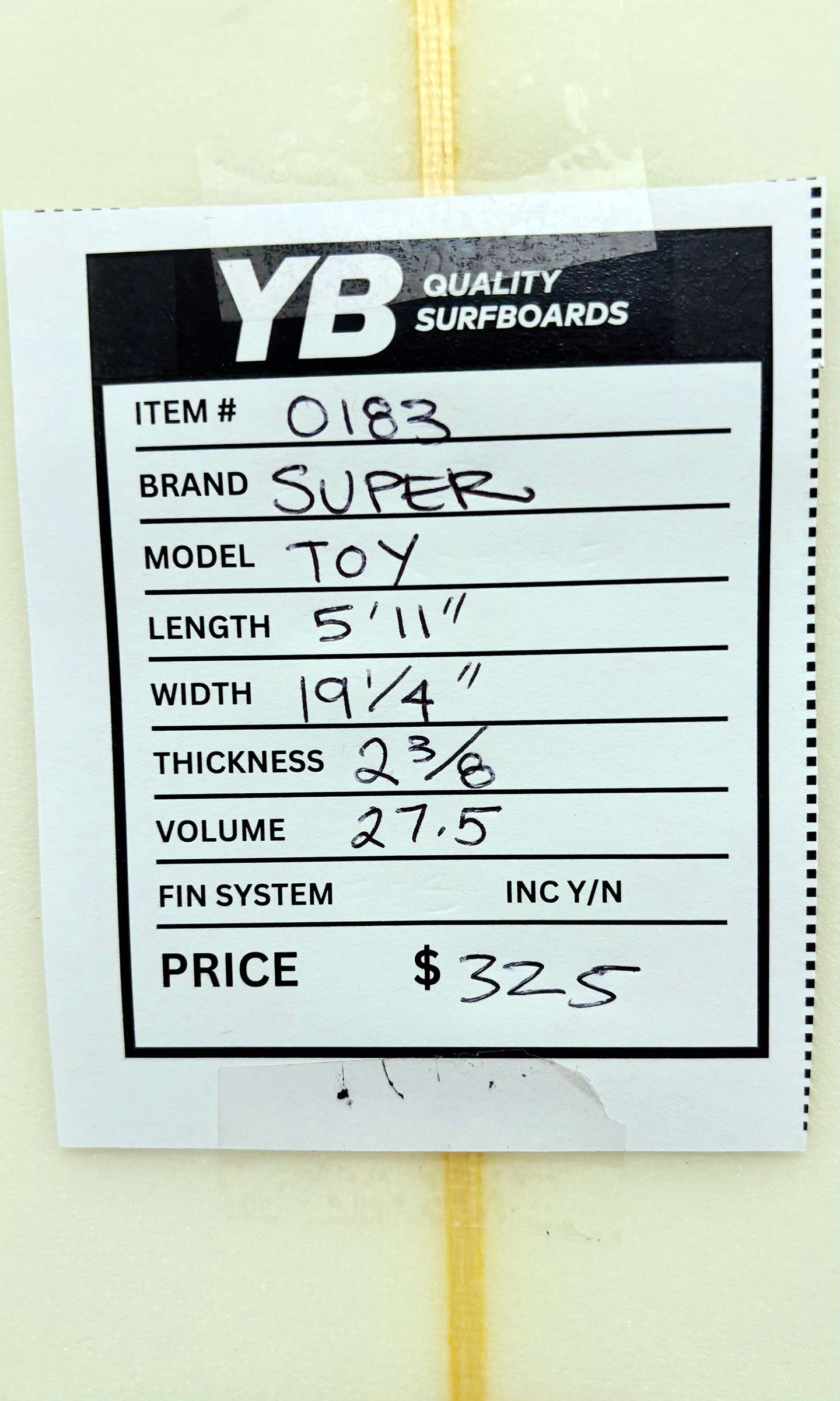 Superbrand 5'11" 27.5L Toy Model