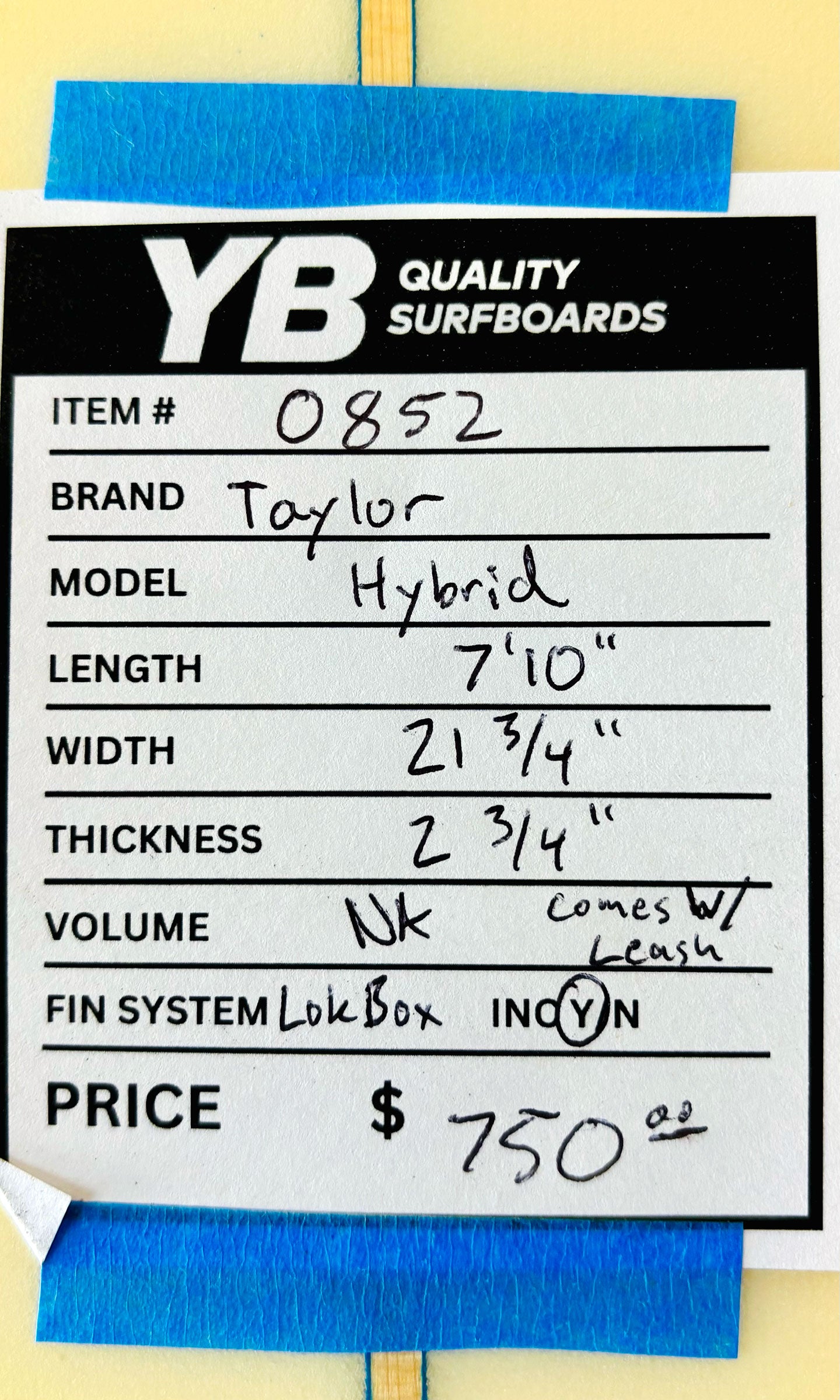 Taylor 7'10" Hybrid Used Surfboard