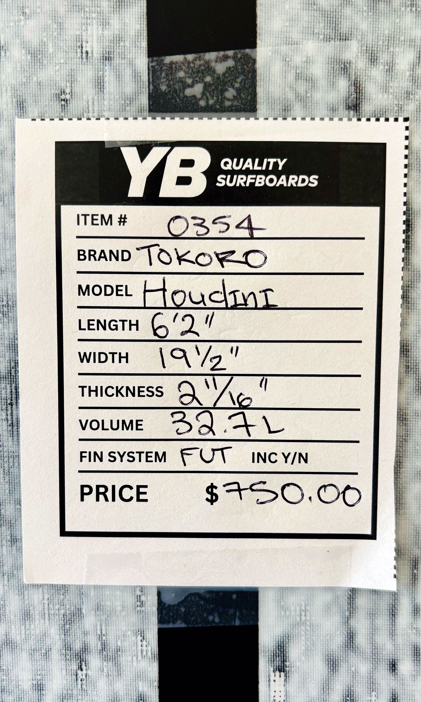 Slater Designs Tokoro 6'2" 32.7L Houdini