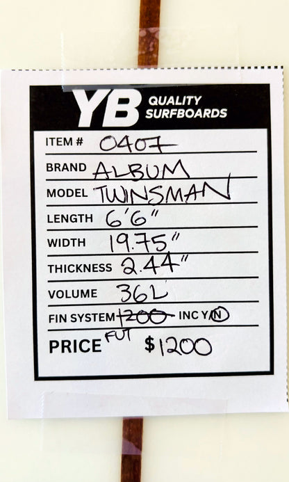 Album 6'6" 36L Twinsman Asym