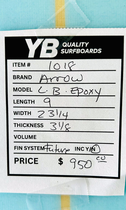 Pearson Arrow 9'0" Epoxy Used Longboard