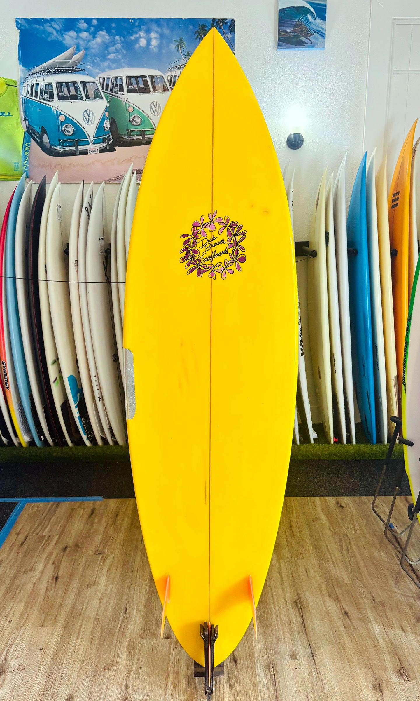 Original Dick Brewer 6'6" Taco Model Used Surfboard