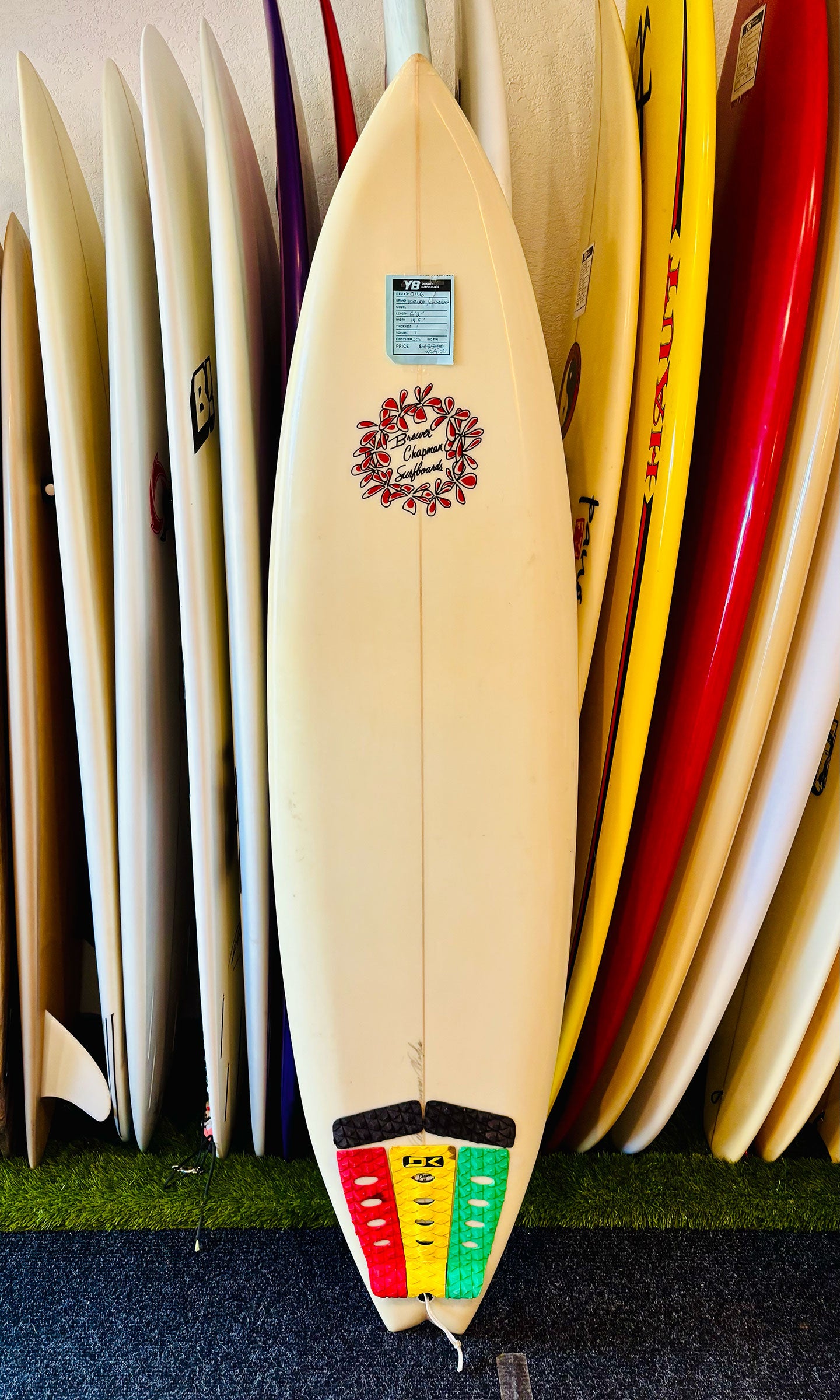 Brewer Chapman 6'2" Hand shape Classic Surfboard