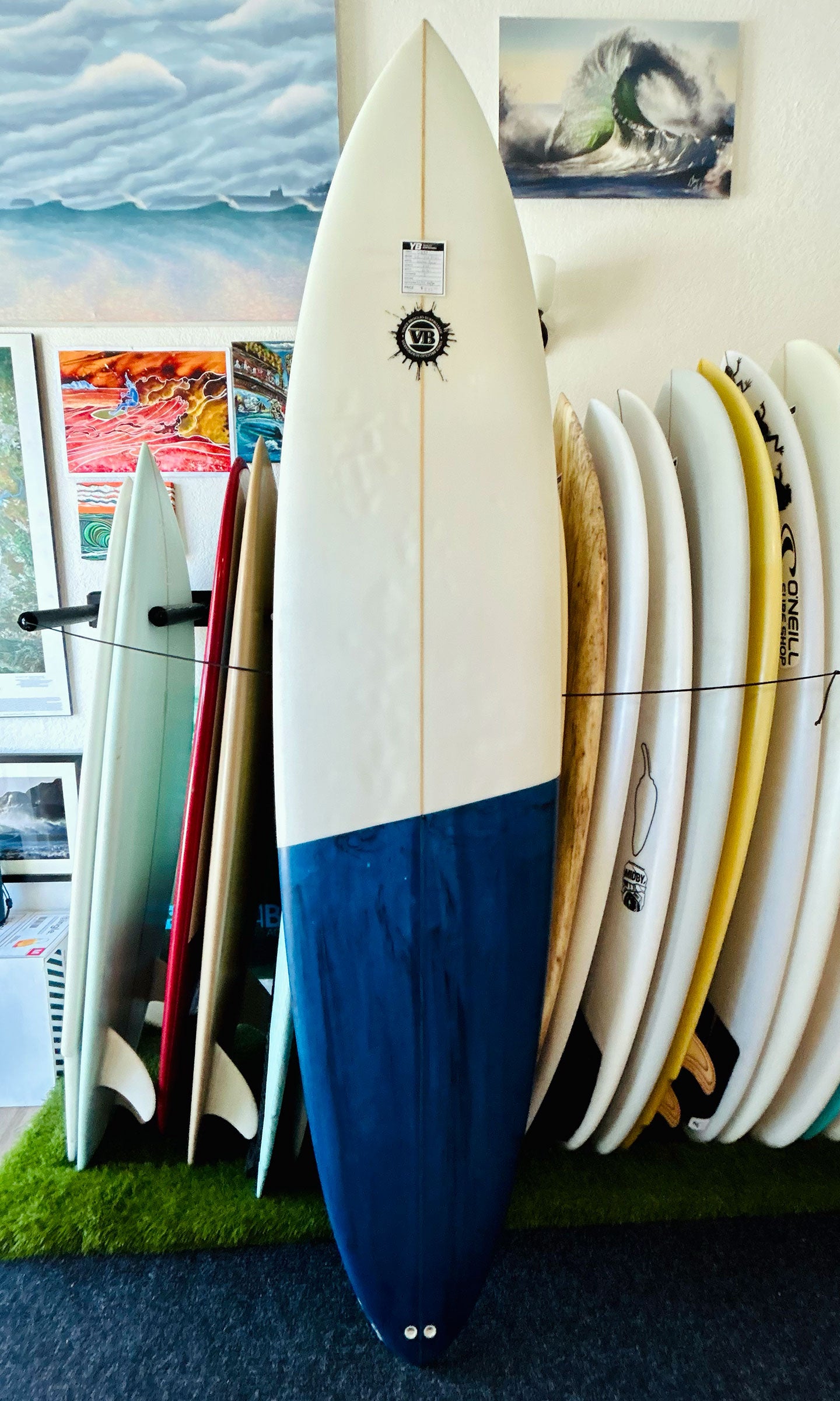 Vince Broglio 7'10" Statue Racer Twinzer Used Surfboard